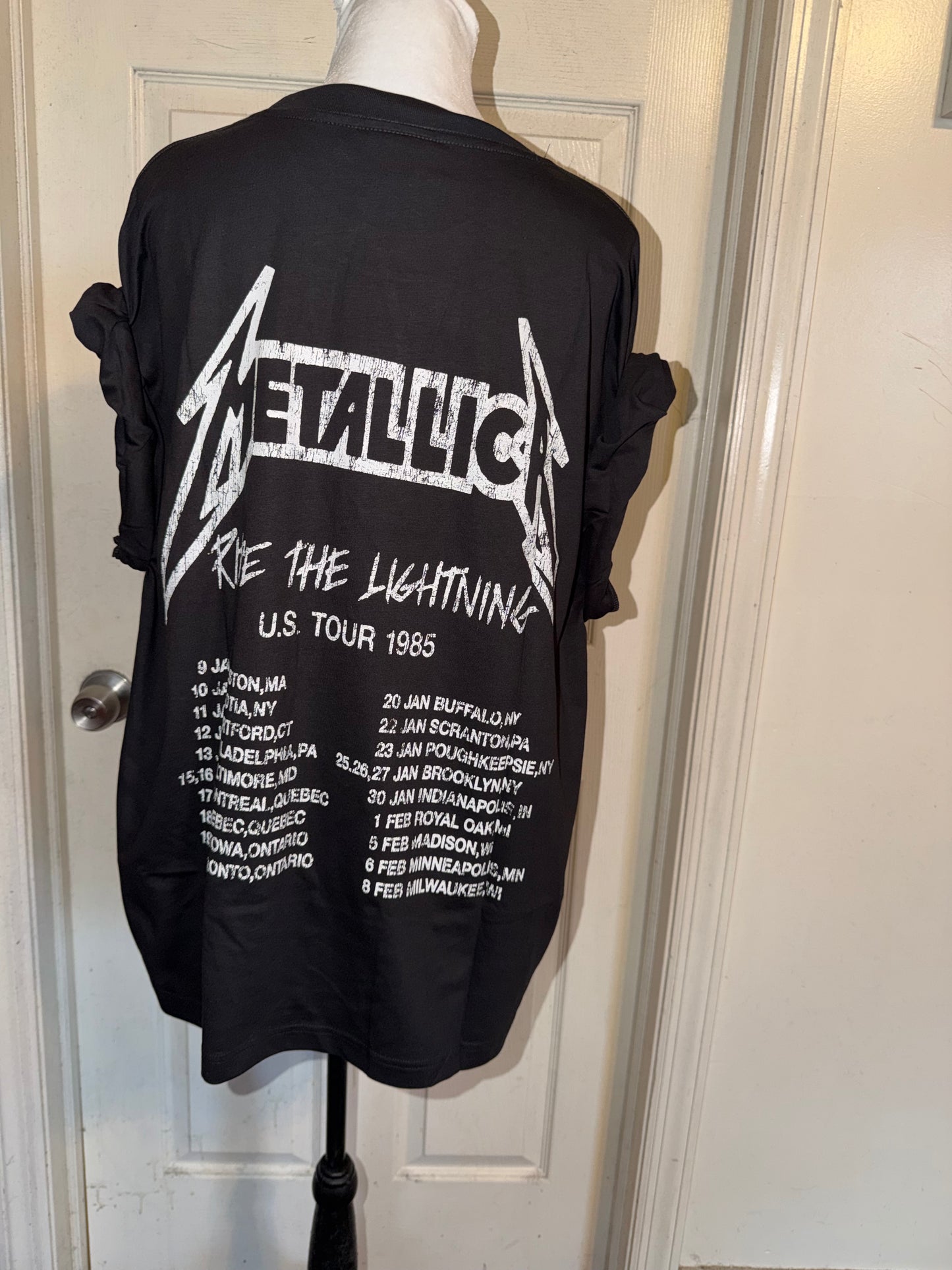 Metallica Double Sided Oversized Distressed Tee