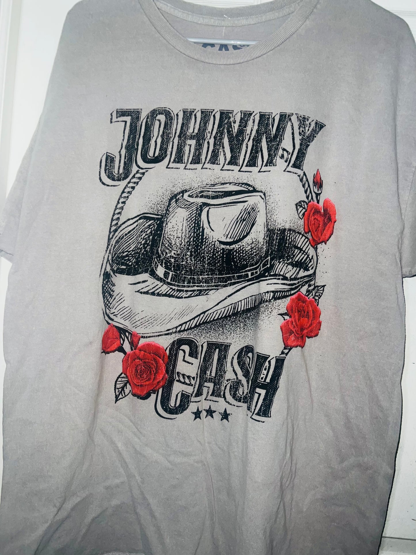 Johnny Cash Oversized Distressed Tee