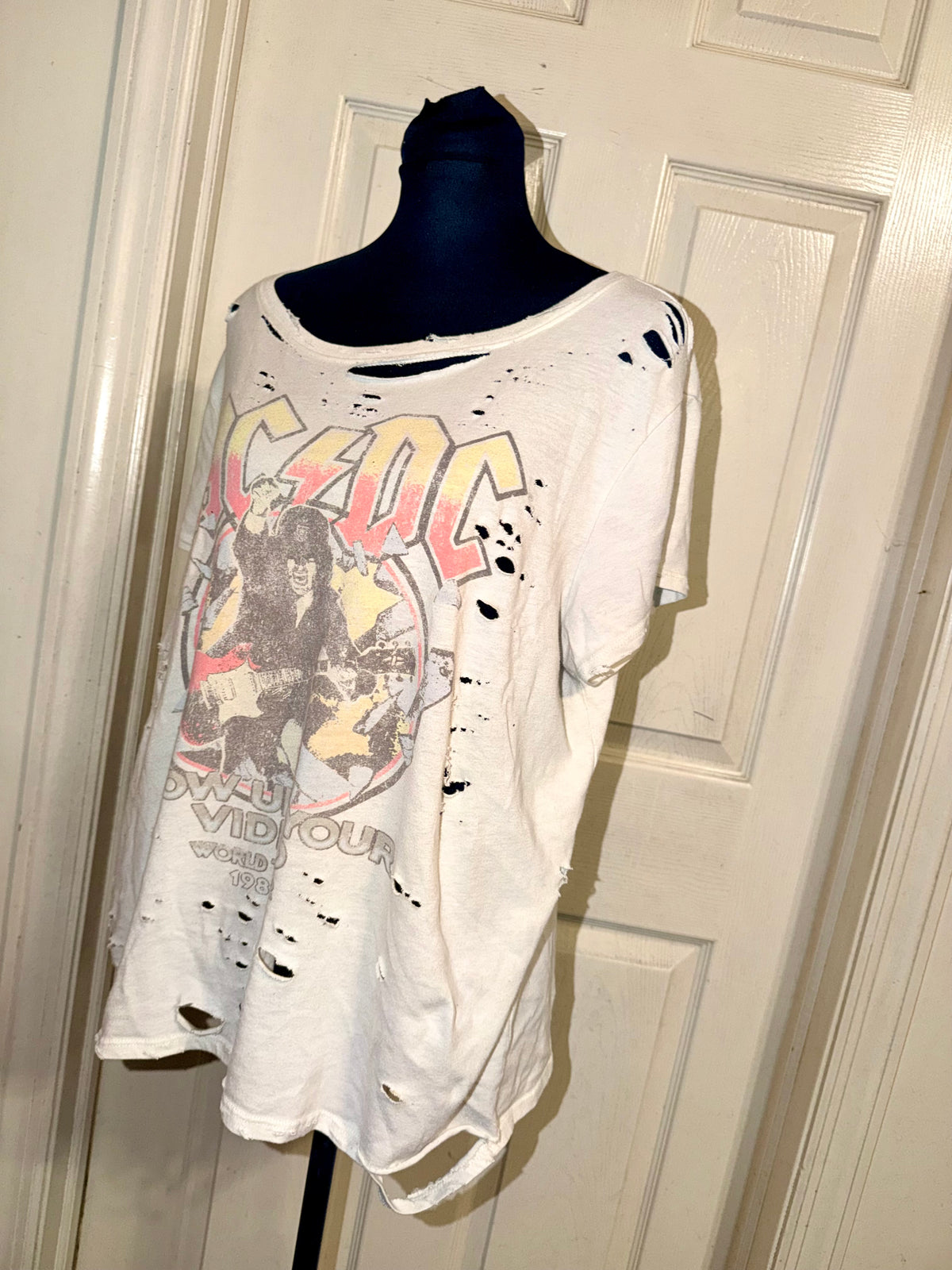 AC/DC Oversized Distressed Tee (as is)