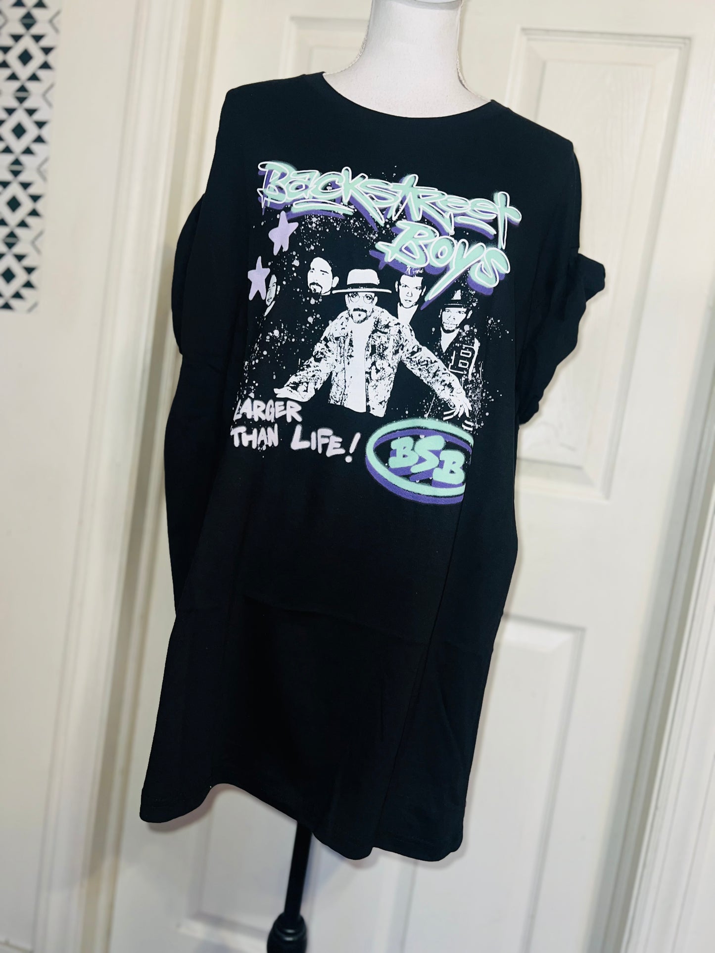 Backstreet Boys Oversized Distressed Tee