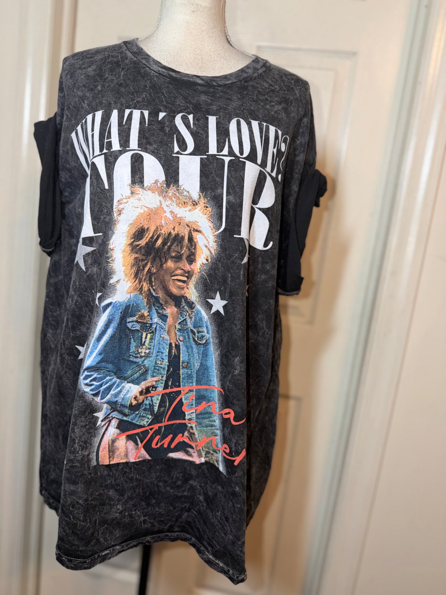 Tina Turner Double Sided Oversized Distressed Tee