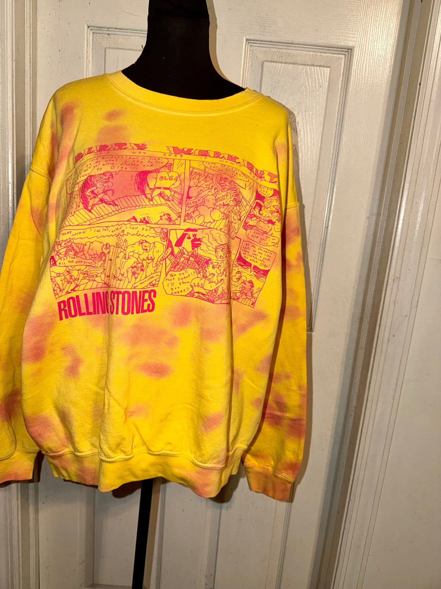 The Rolling Stones Oversized Distressed Sweatshirt