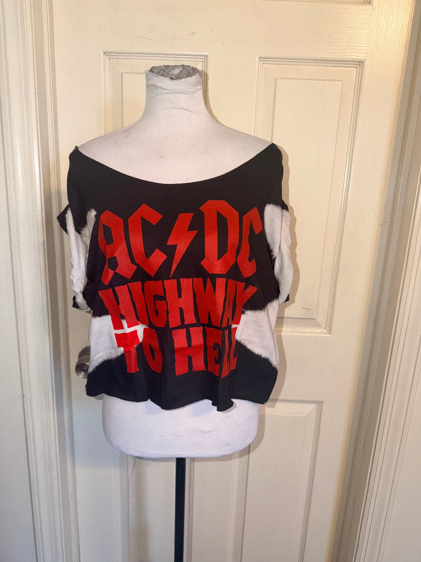 AC/DC Oversized OFTS Distressed Tee