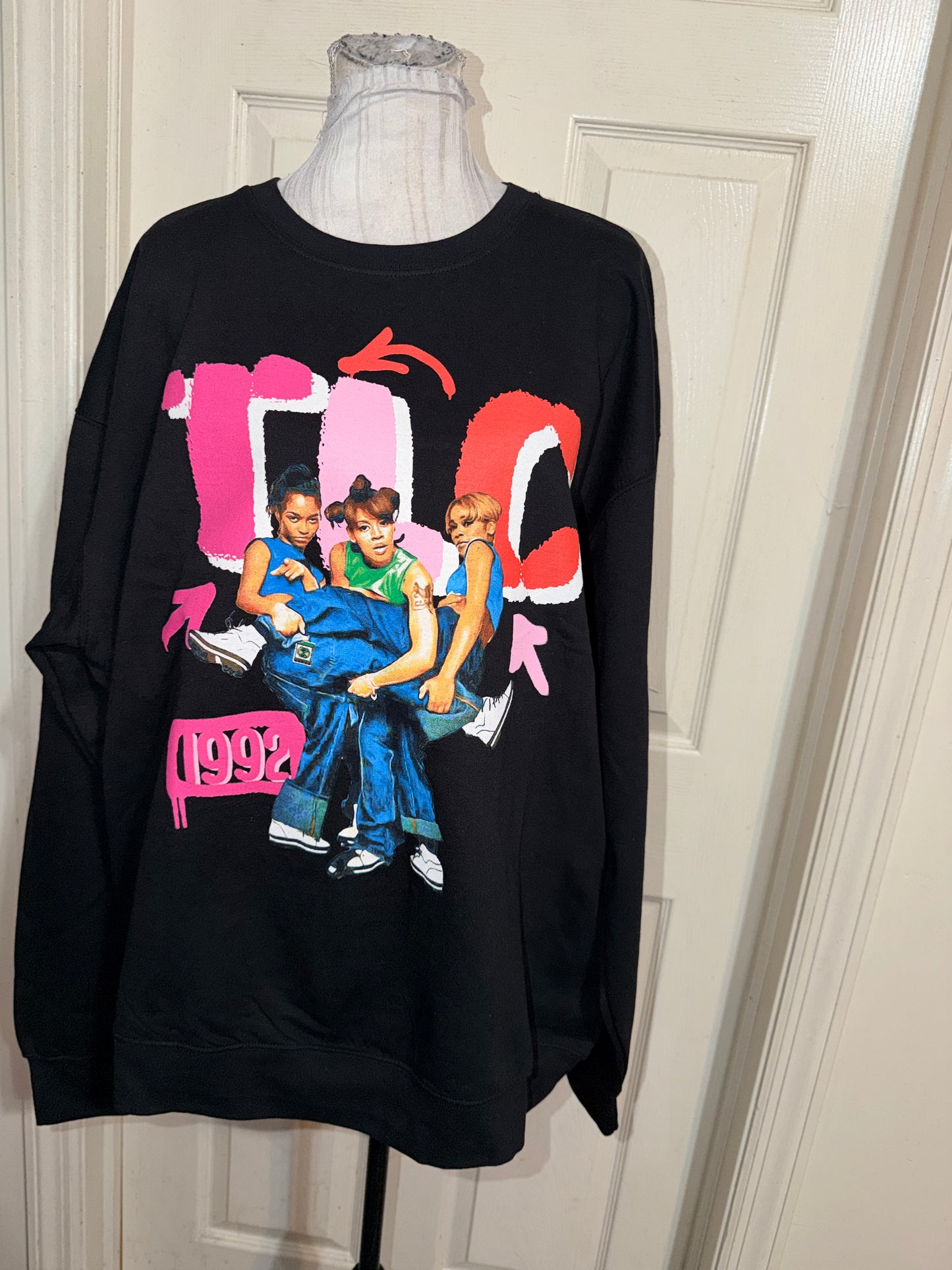 TLC Oversized Distressed Sweatshirt