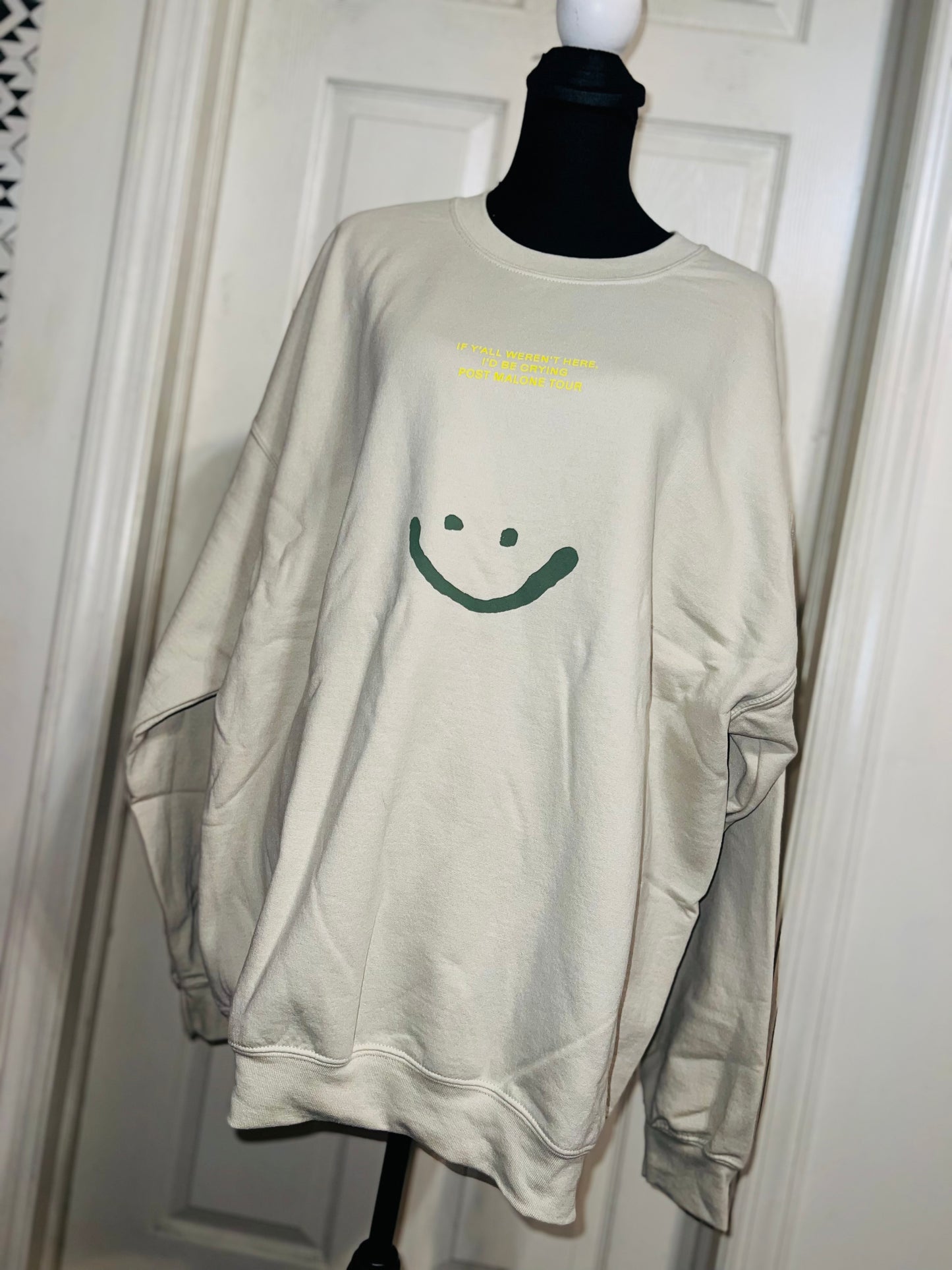 Post Malone Oversized Distressed Sweatshirt