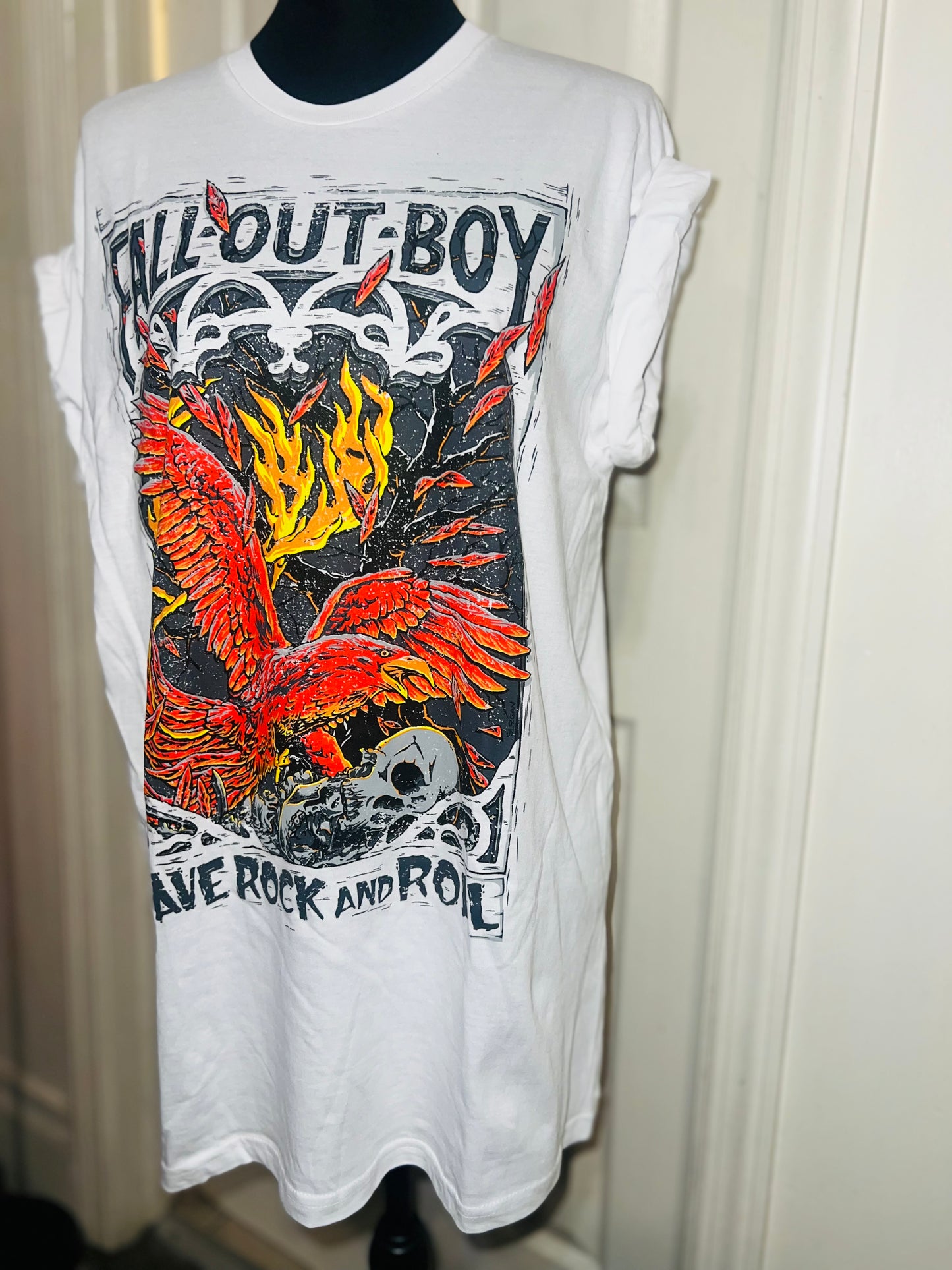 Fall Out Boy Oversized Distressed Tee