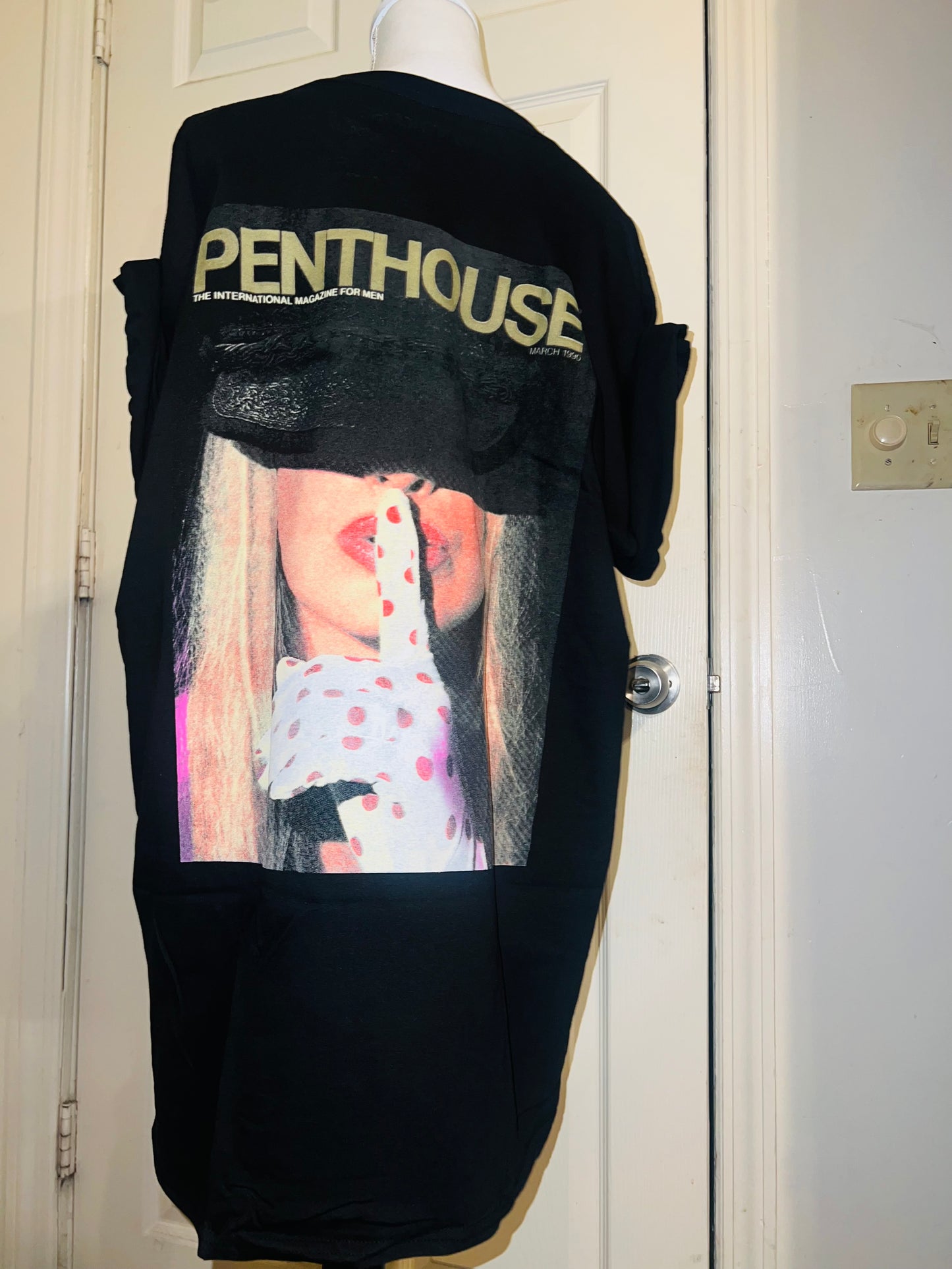 Penthouse Double Sided Oversized Distressed Tee