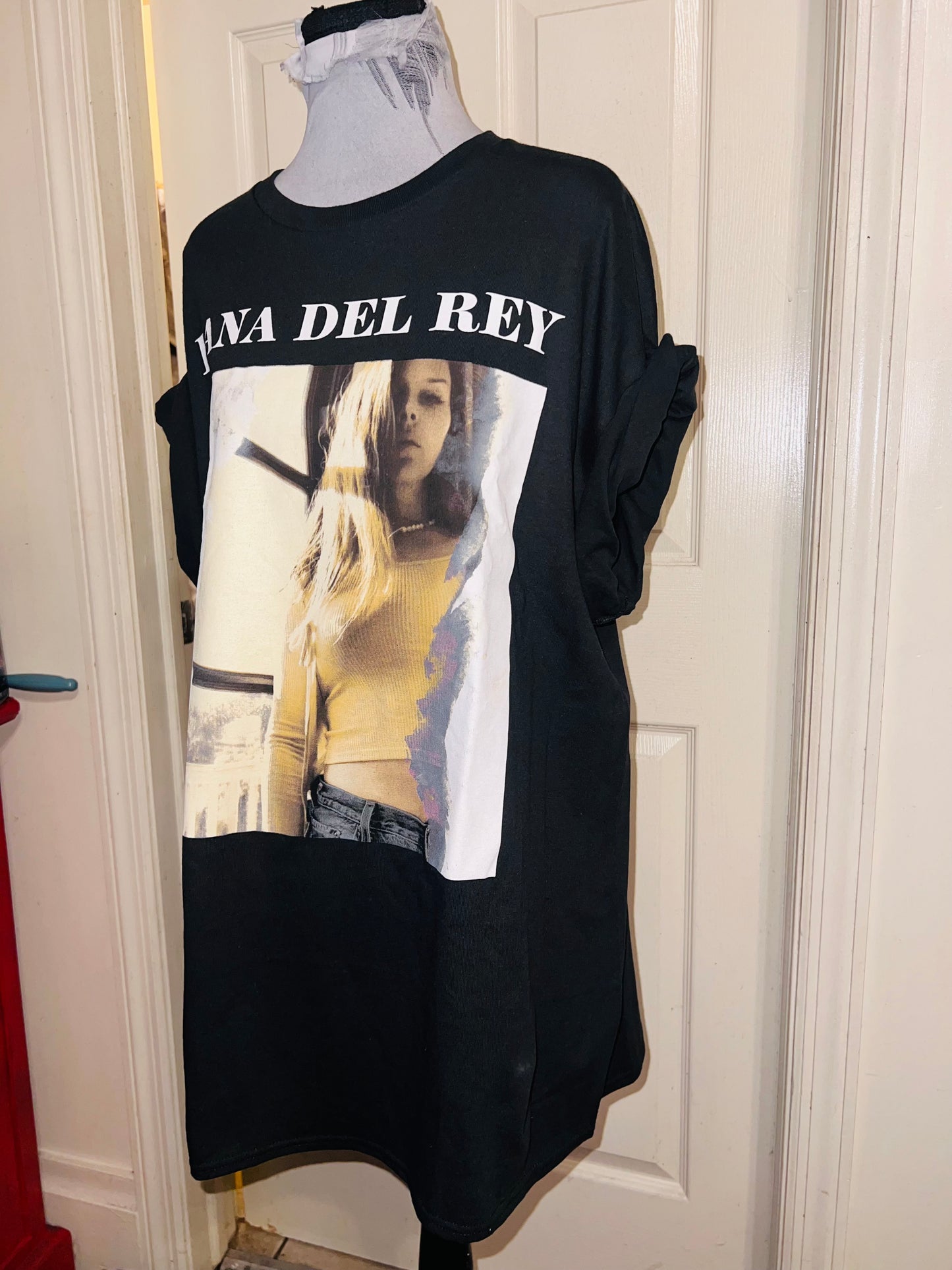 Lana Del Rey Oversized Distressed Tee