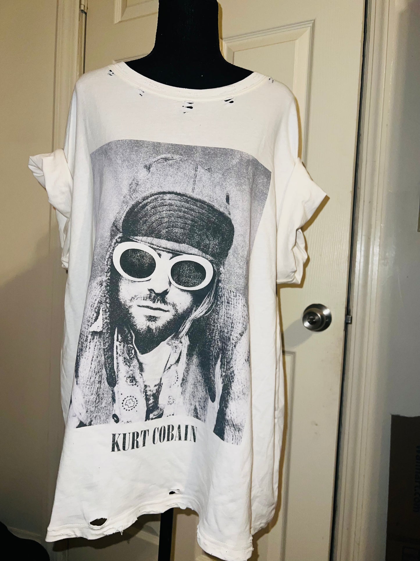 Kurt Cobain Oversized Distressed Tee