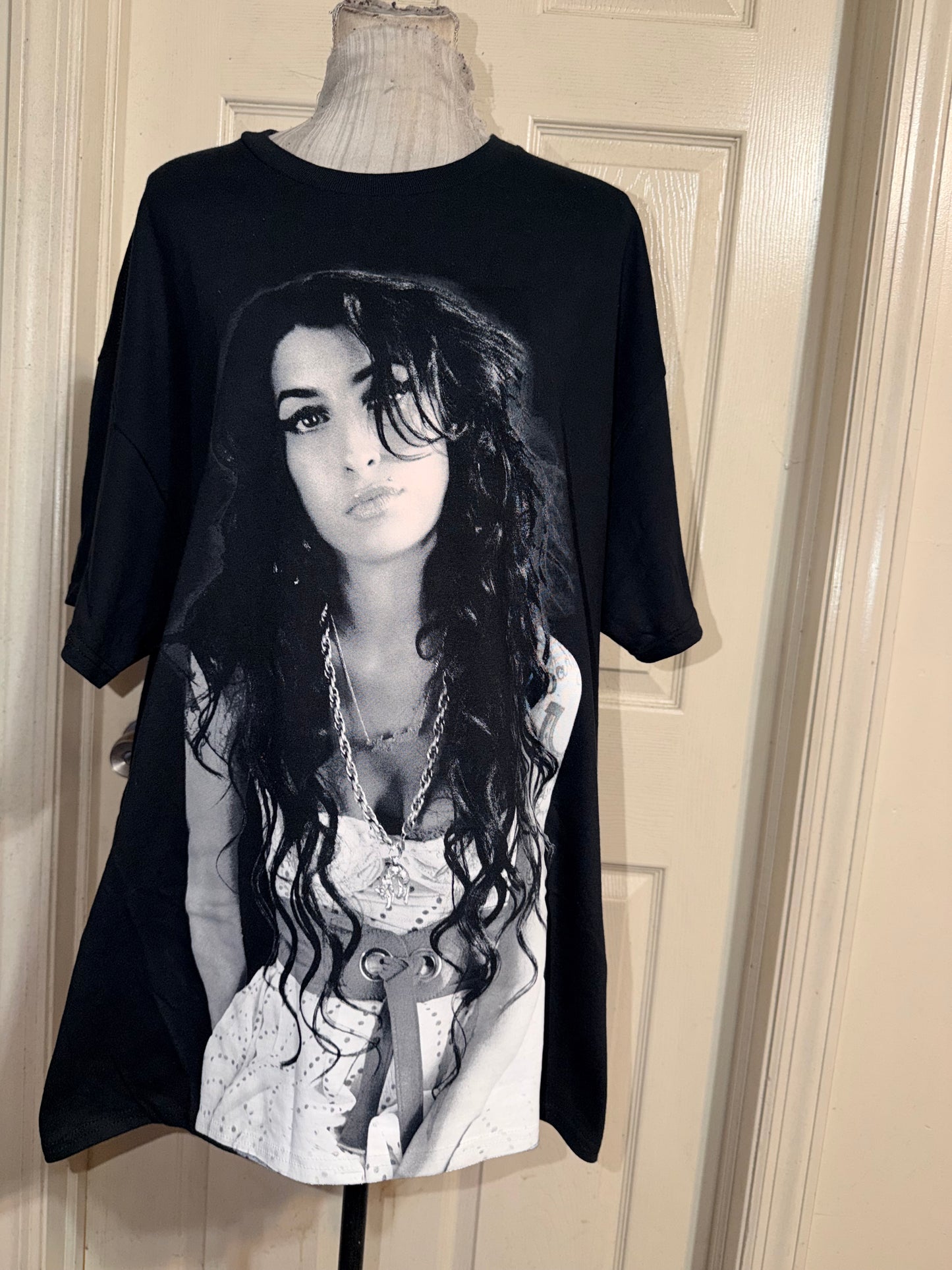 Amy Winehouse Double Sided Oversized Distressed Tee