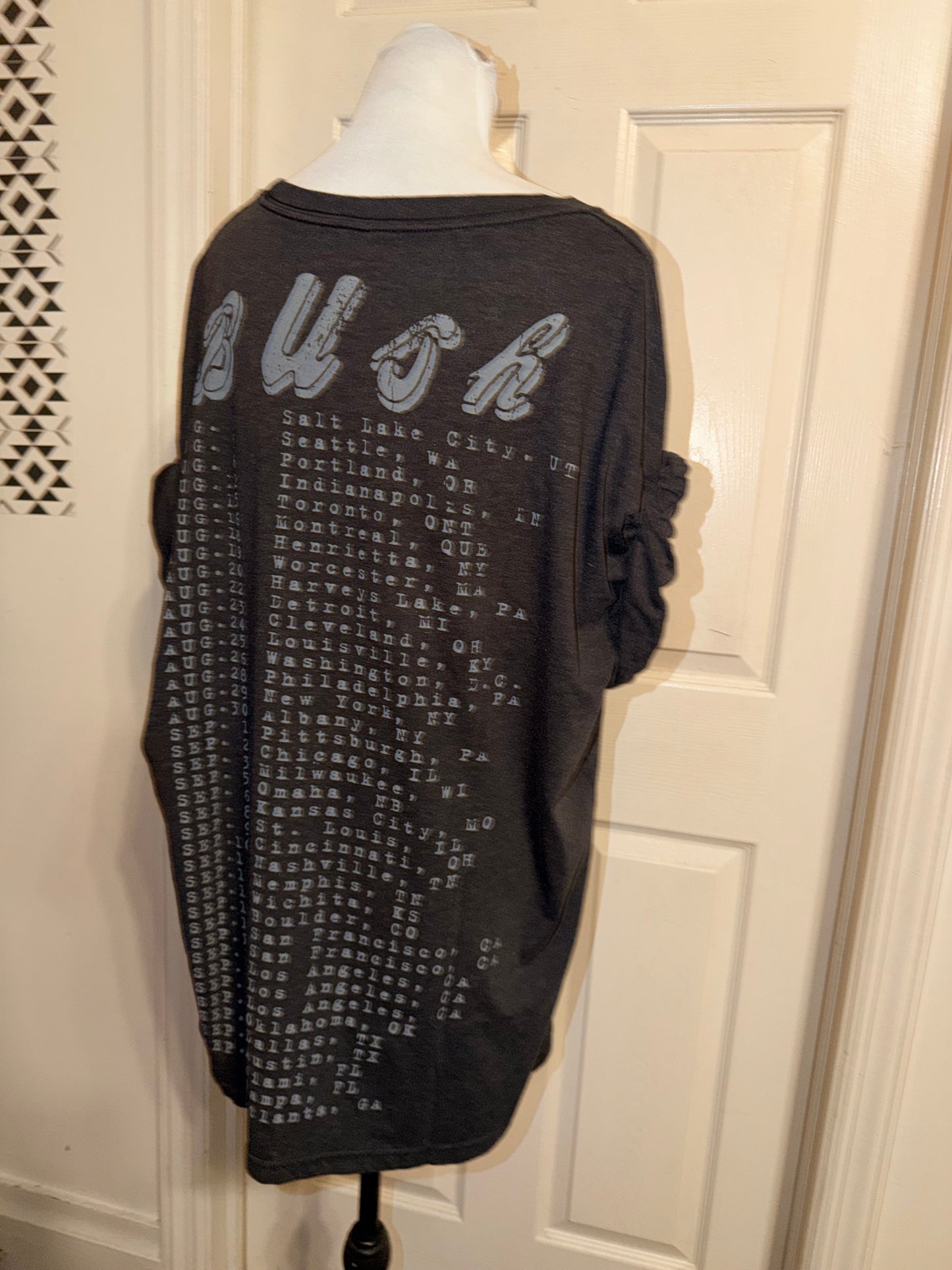 Bush Double Sided Oversized Distressed Tee