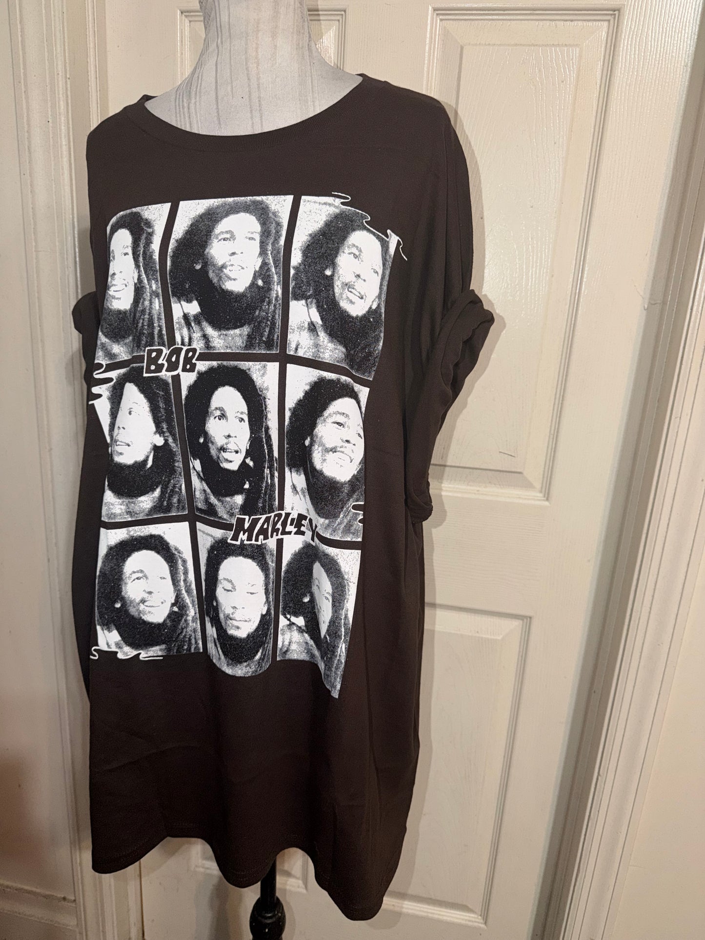 Bob Marley Oversized Distressed Tee