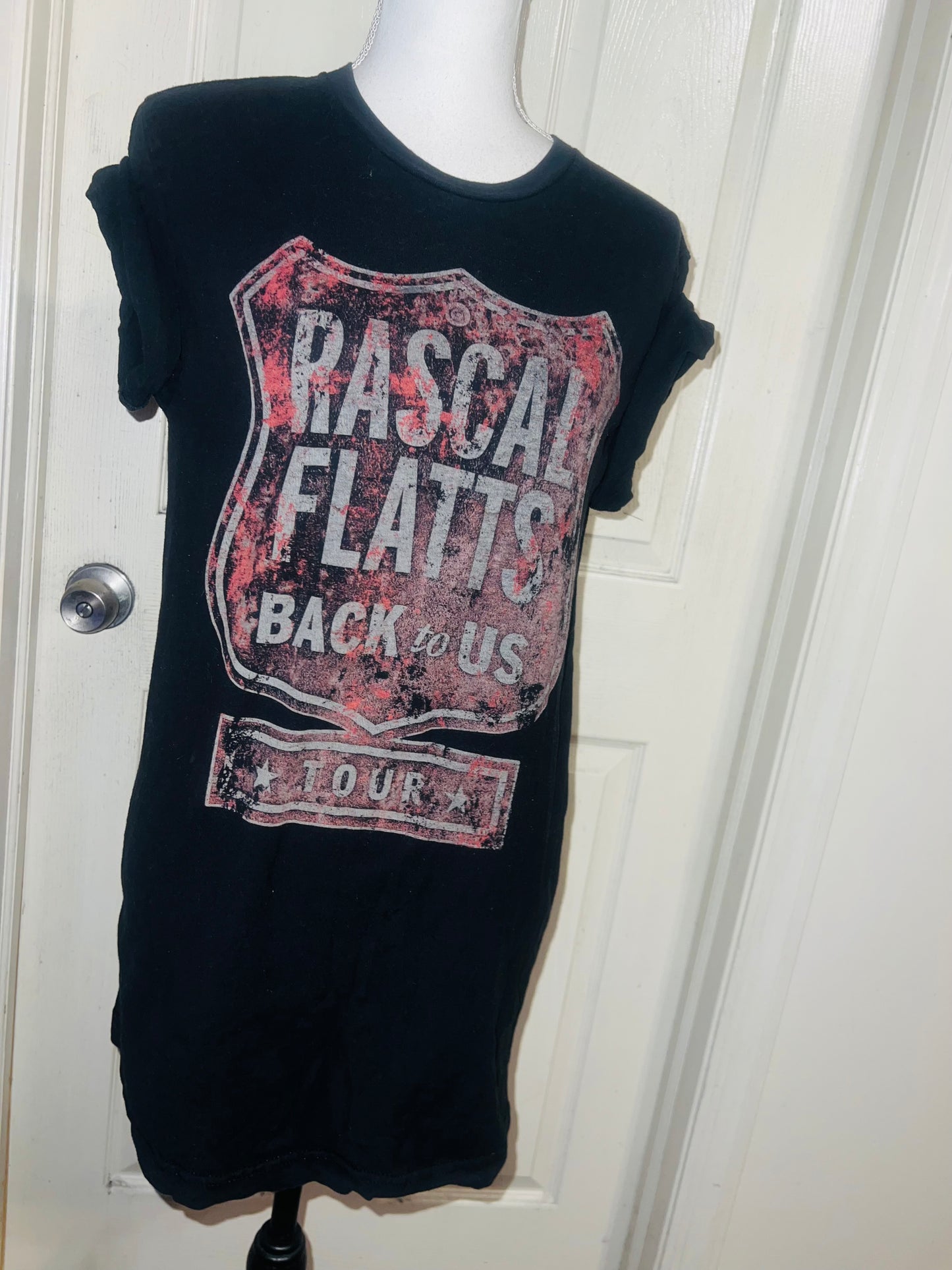 Rascal Flatts Double Sided Oversized Distressed Tee