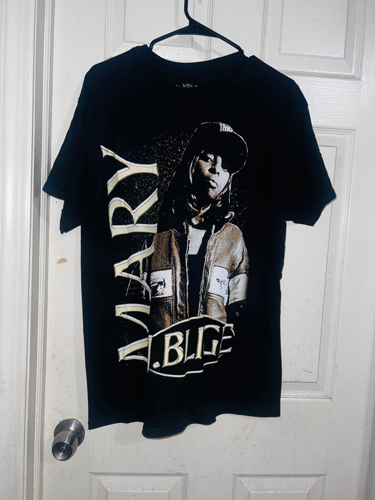 Mary J. Blige Oversized Distressed Tee