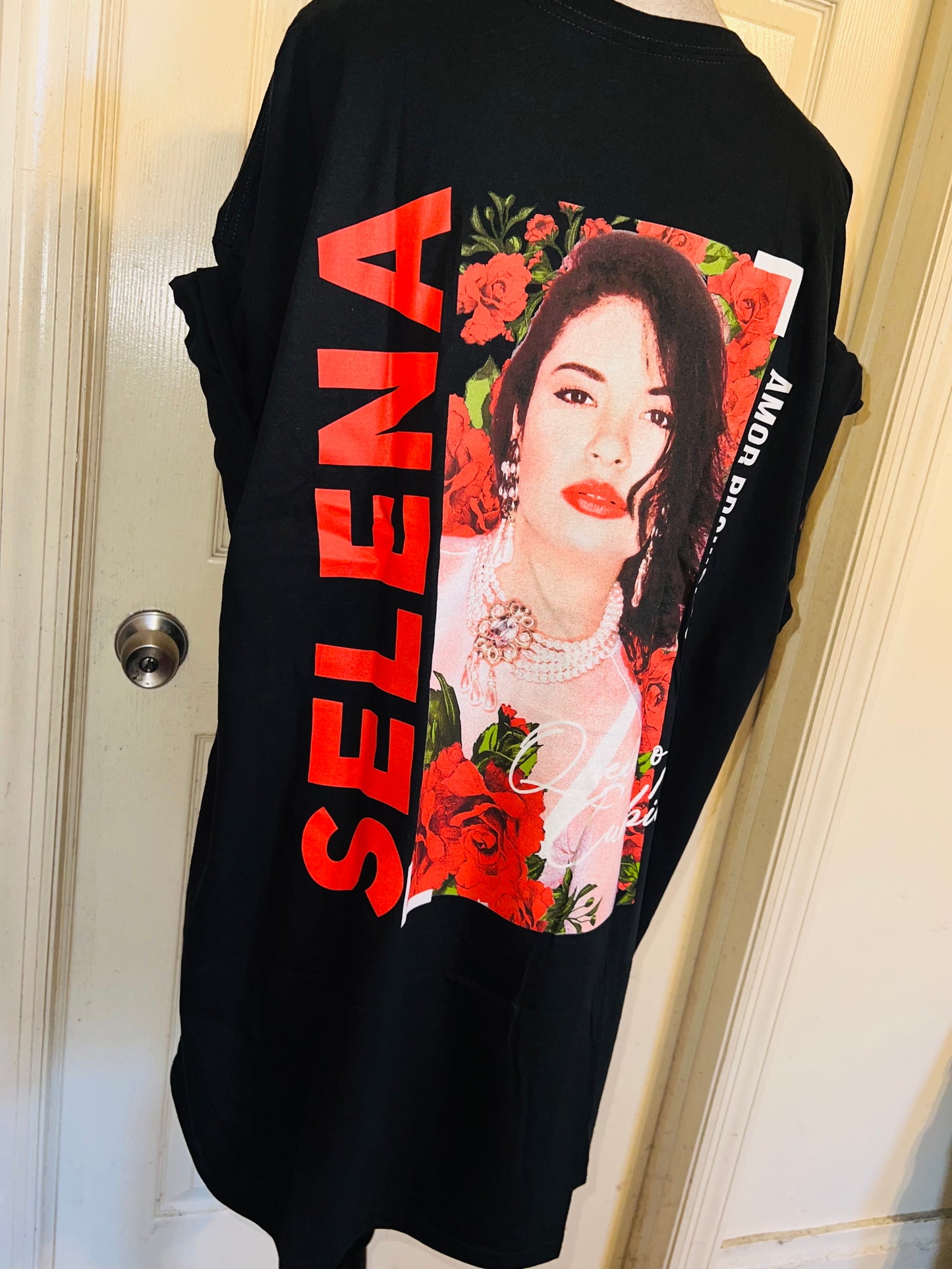 Selena Double Sided Oversized Distressed Tee
