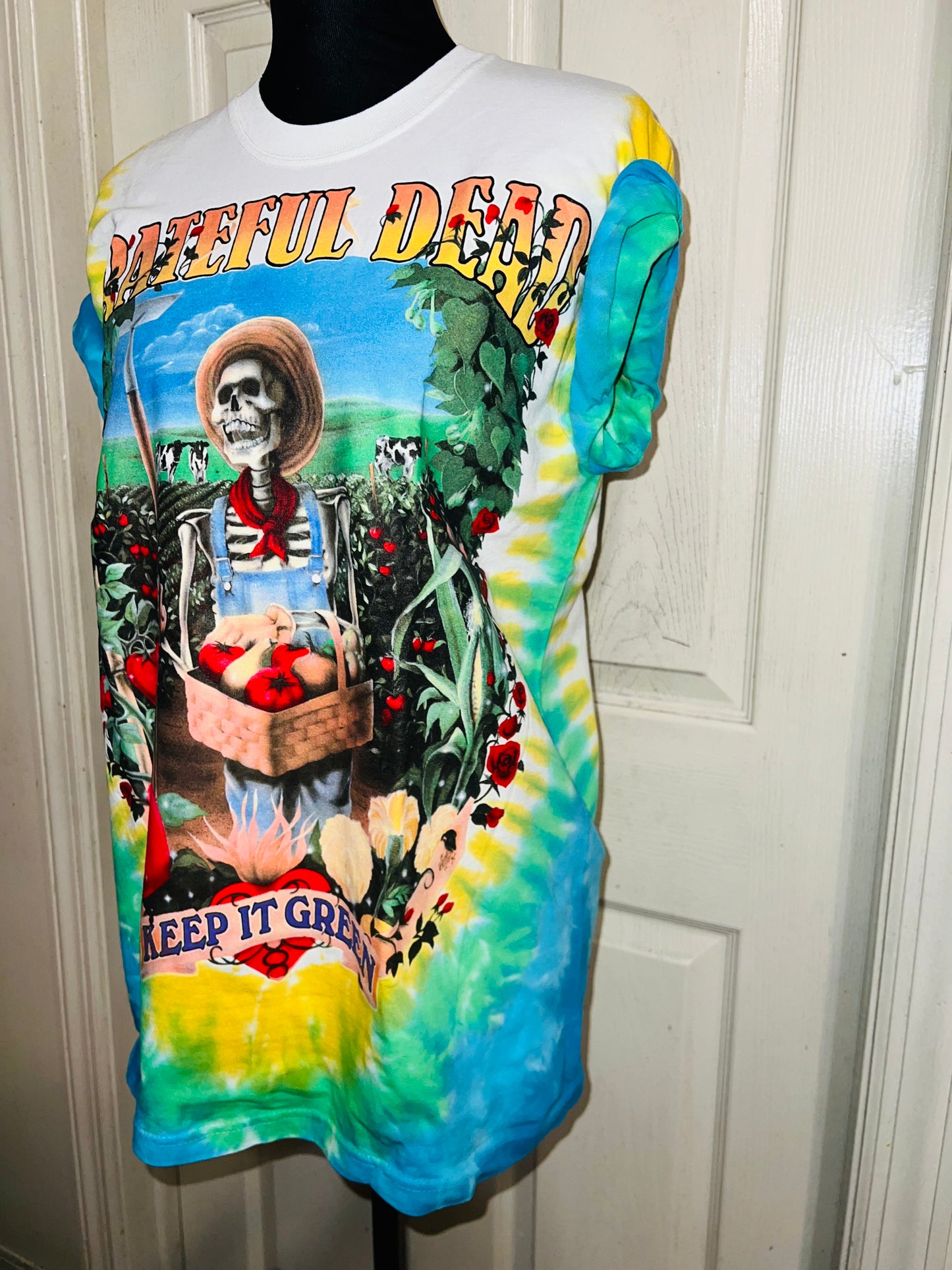 Grateful Dead Keep Green Double Sided Distressed Tee