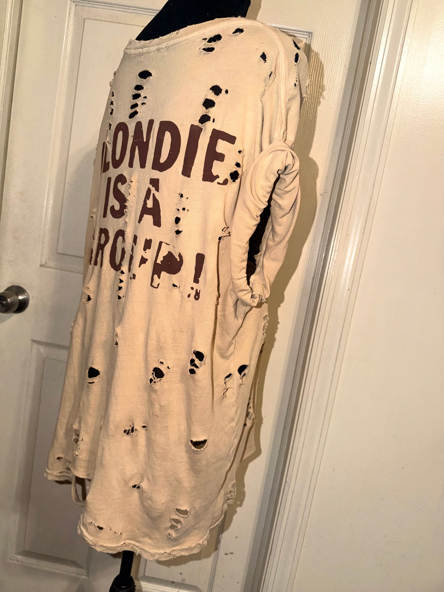 Blondie Double Sided Oversized Distressed Tee (as is)
