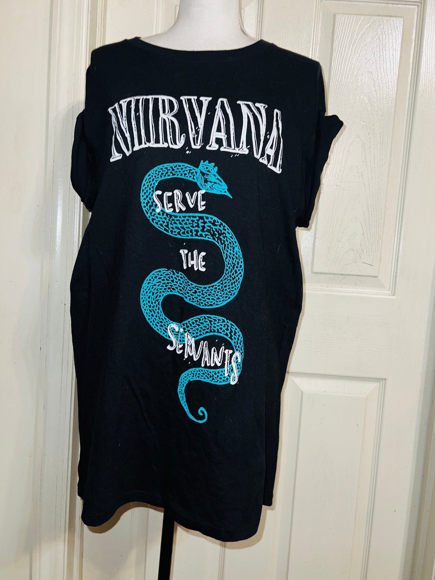 Nirvana “Servants” Oversized Distressed Tee