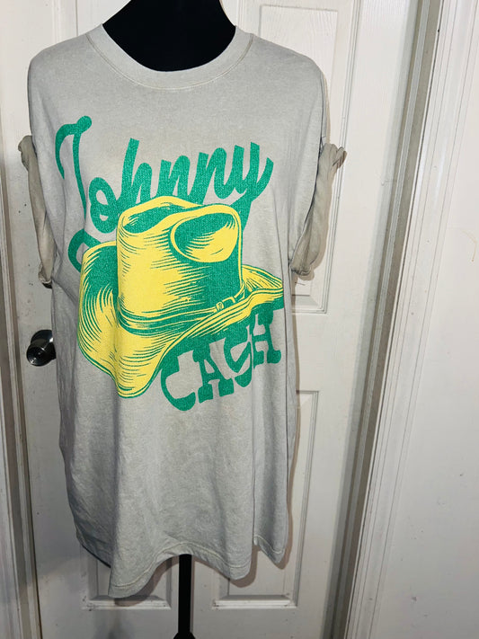 Johnny Cash Double Sided Oversized Distressed Tee