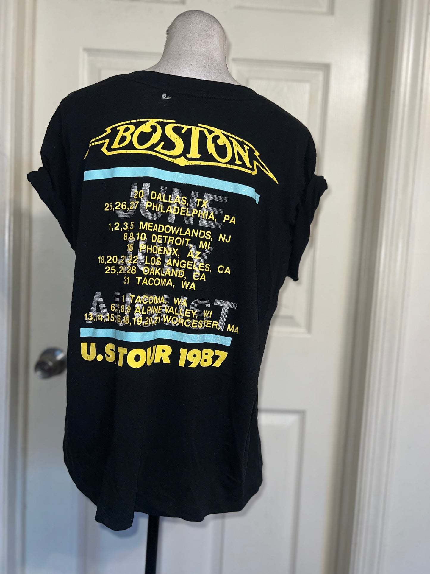 Boston Double Sided Oversized Distressed Tee