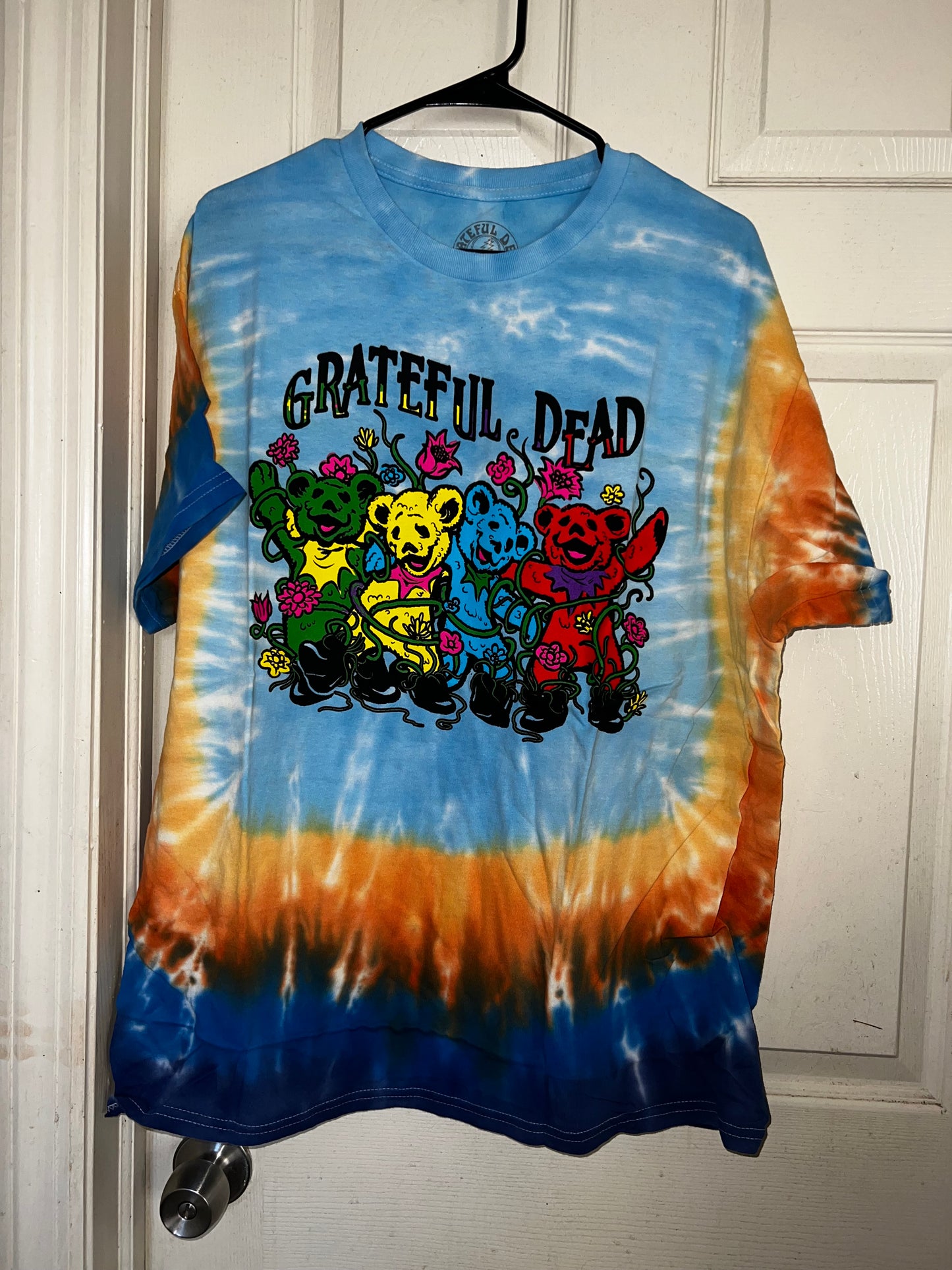 Grateful Dead Tie Dye Oversized Distressed Tee