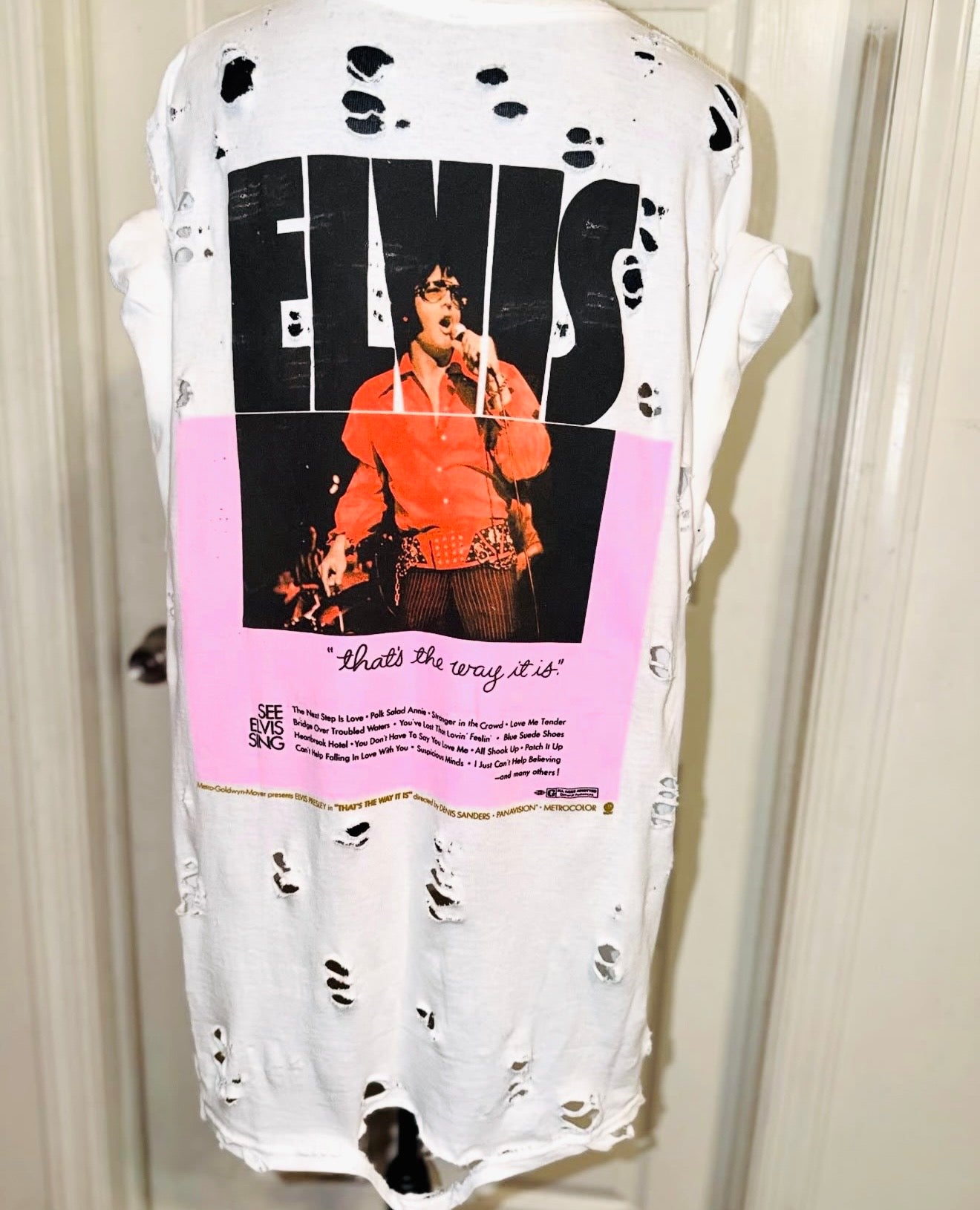 Elvis Double Sided Oversized Distressed Tee