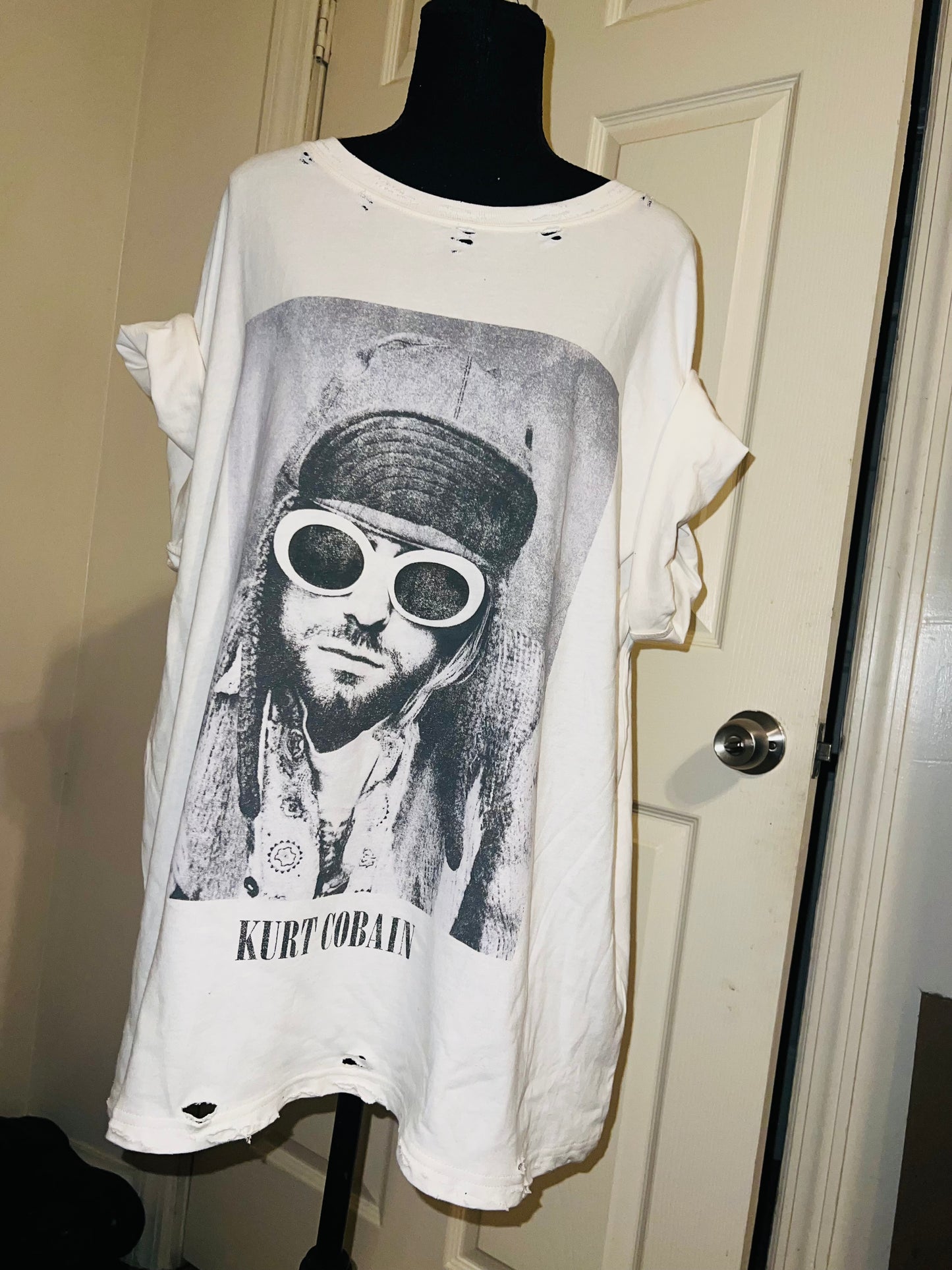 Kurt Cobain Oversized Distressed Tee