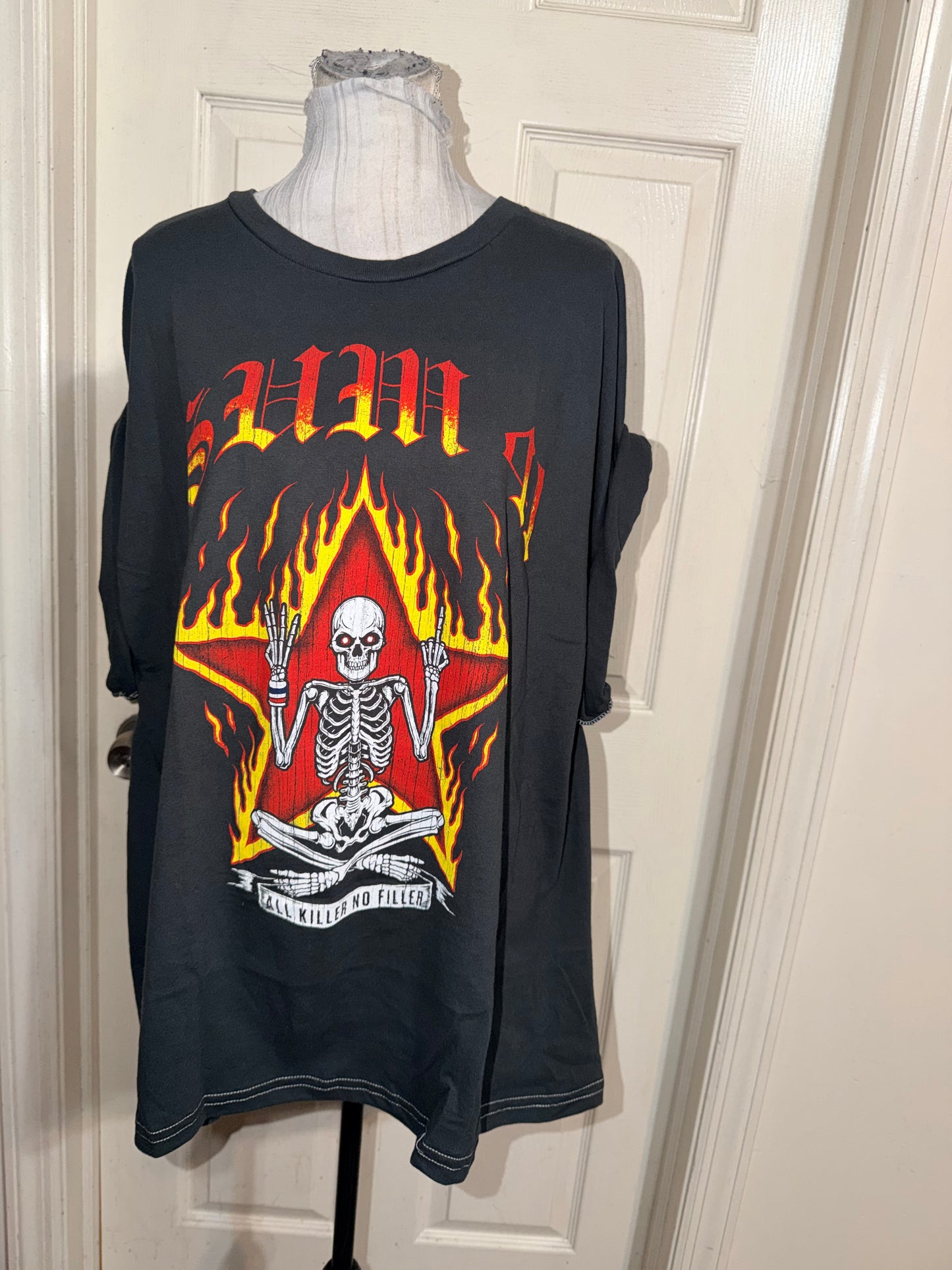 Sum 41 Double Sided Oversized Distressed Tee