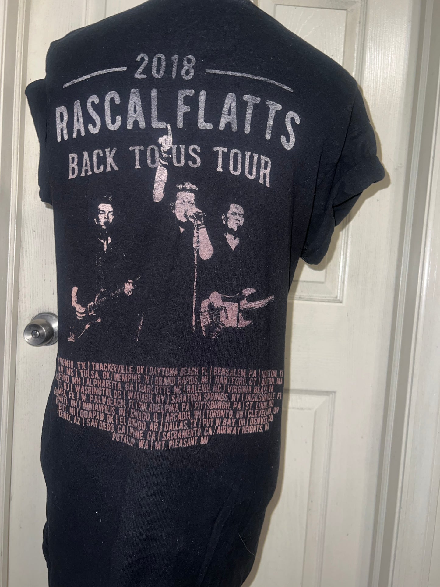 Rascal Flatts Double Sided Oversized Distressed Tee