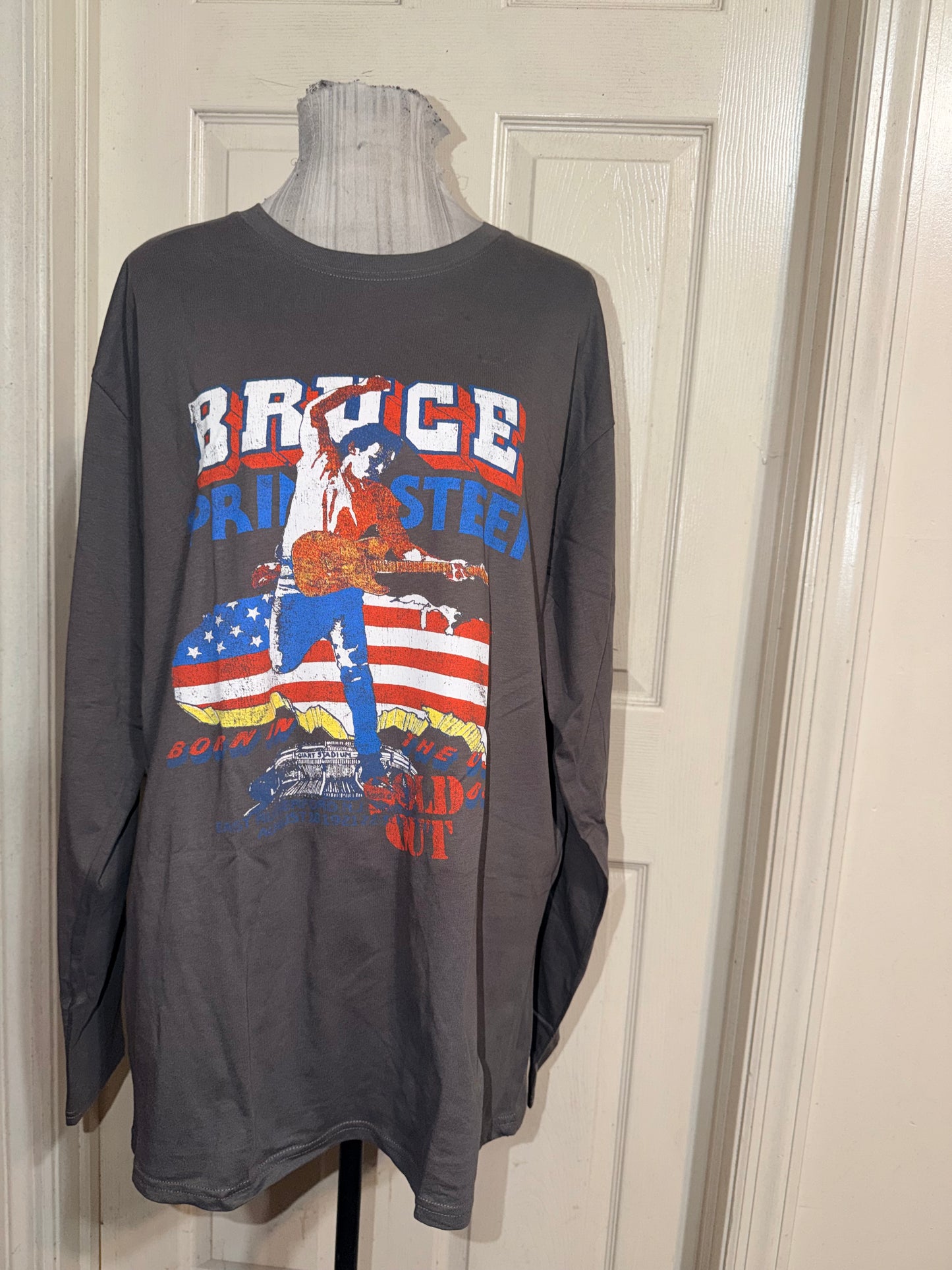 Bruce Springsteen Oversized Distressed Long Sleeve Tee