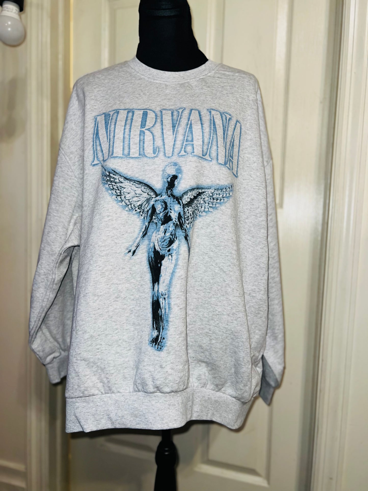 Nirvana Oversized Distressed Sweatshirt