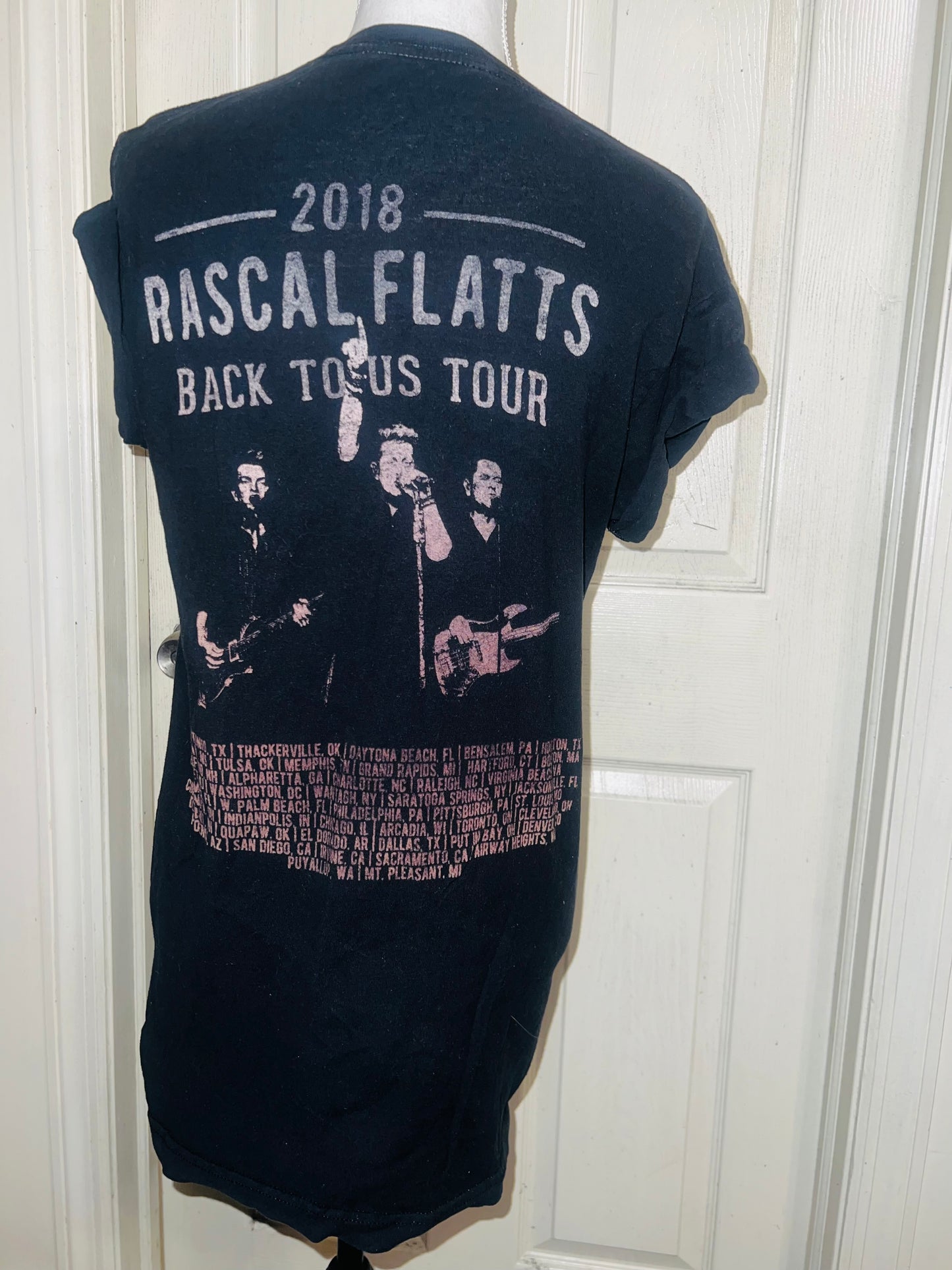 Rascal Flatts Double Sided Oversized Distressed Tee