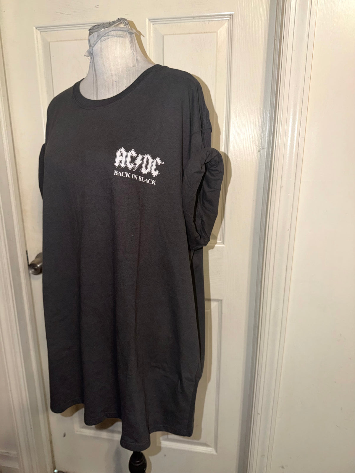 AC/DC Double Sided Oversized Distressed Tee