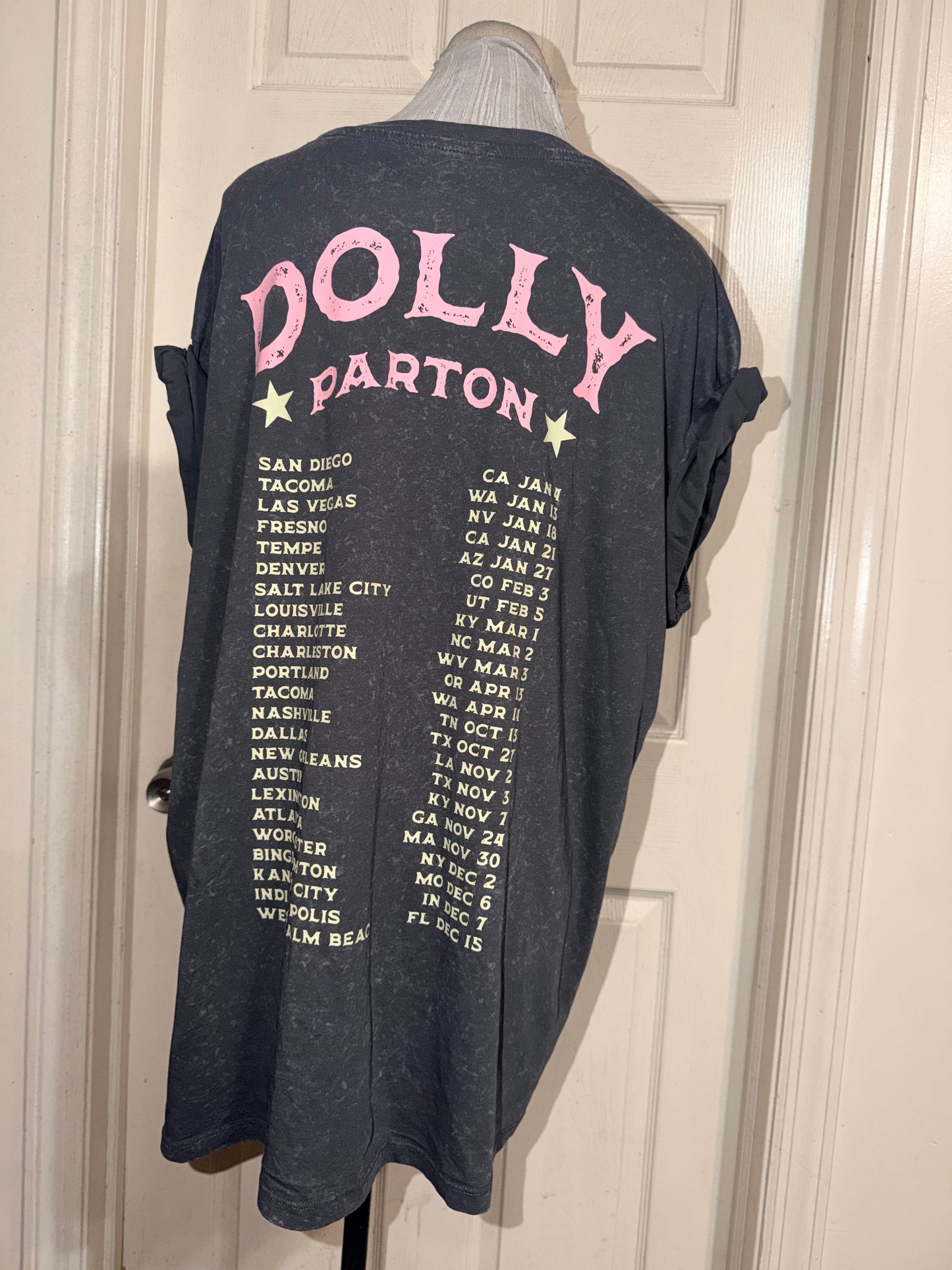 Dolly Parton Double Sided Oversized Distressed Tee