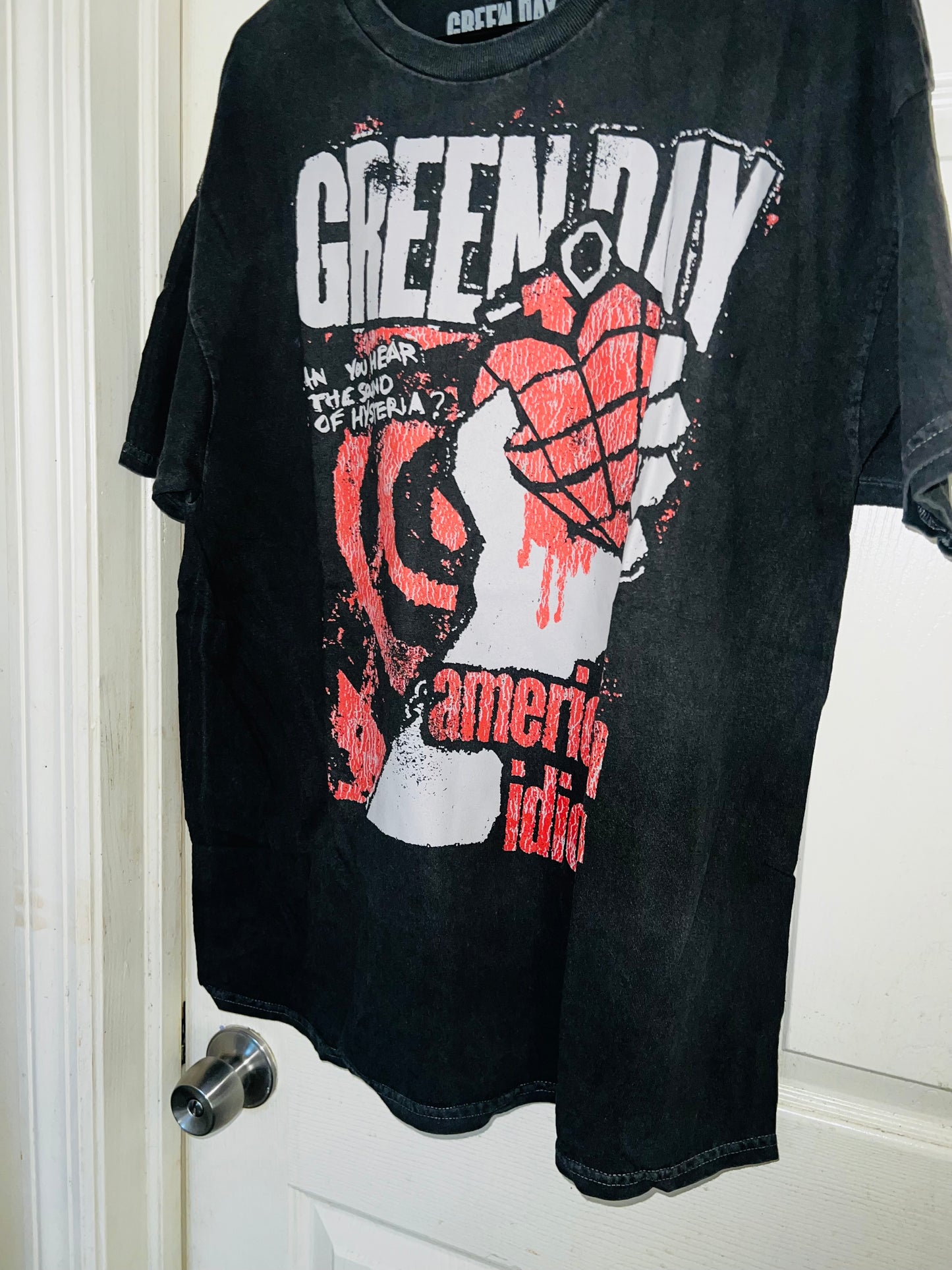 Green Day American Idiot Oversized Distressed Tee