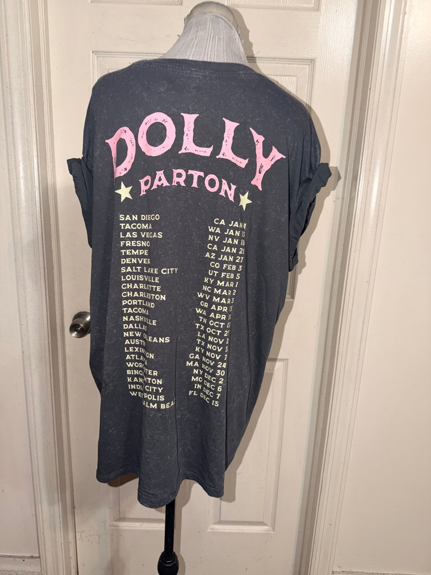 Dolly Parton Double Sided Oversized Distressed Tee