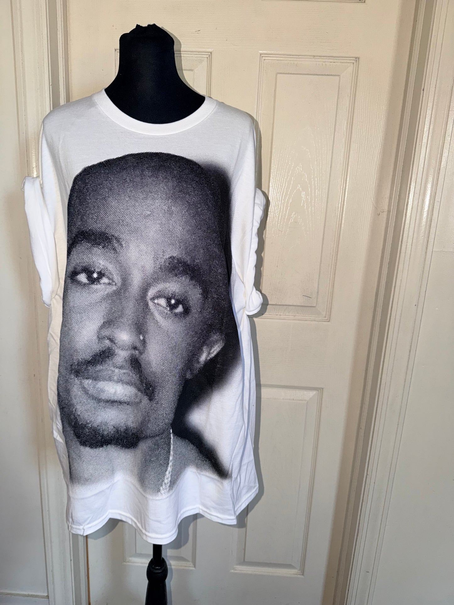 Tupac Double Sided Oversized Distressed Tee