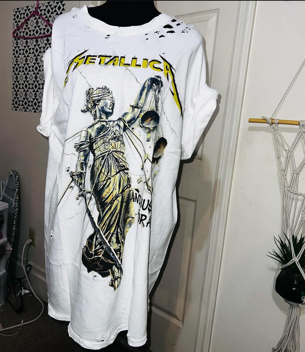 Metallica Oversized Distressed Tee (not distressed yet)