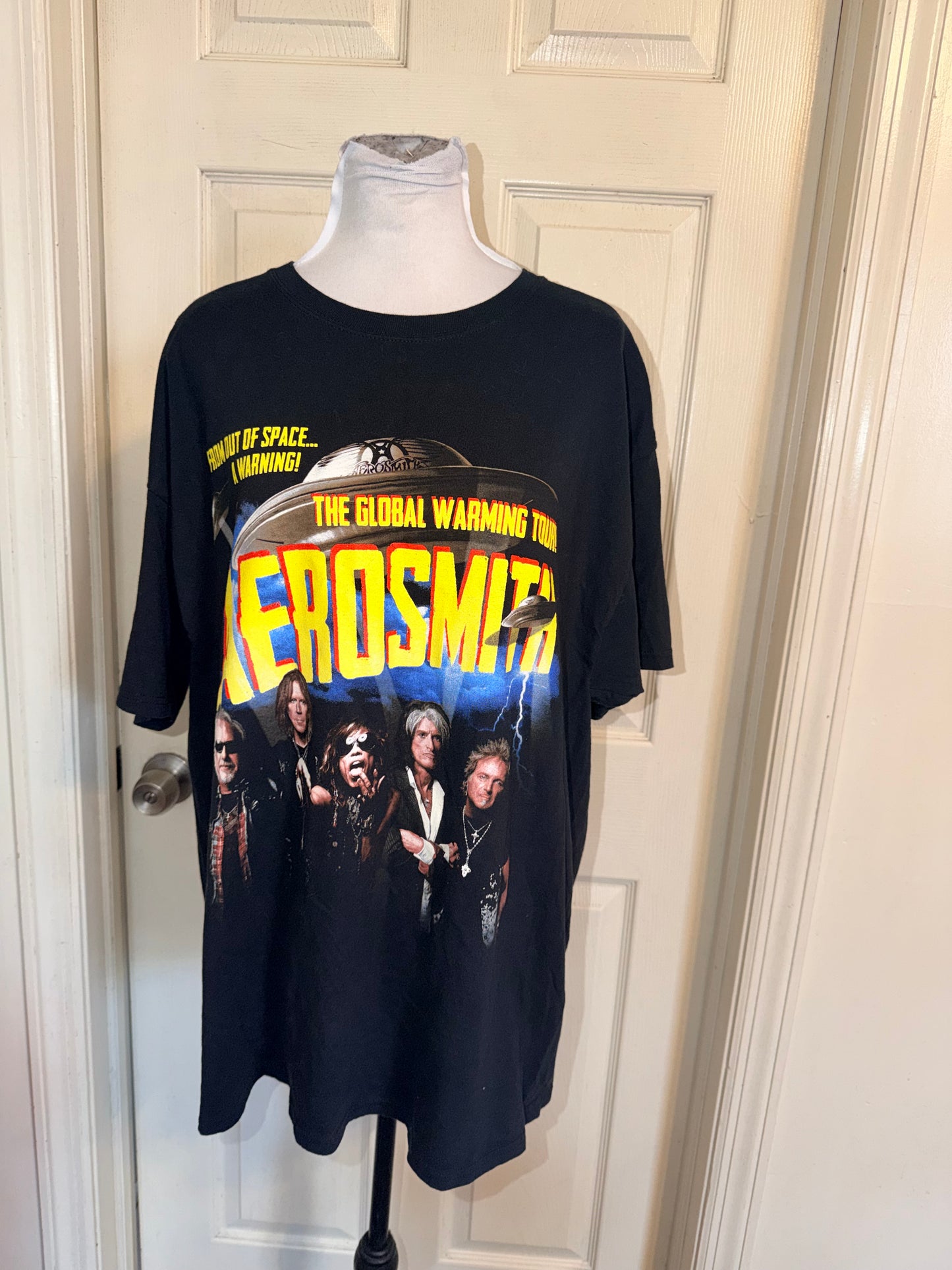 Aerosmith Double Sided Vintage Oversized Distressed Tee