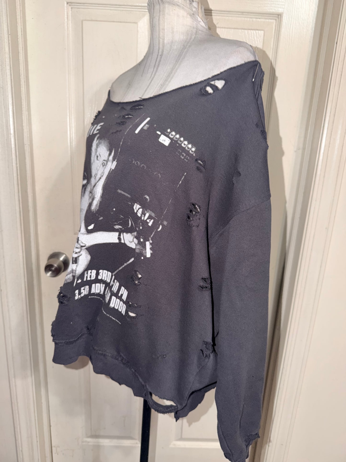 Blondie Oversized Distressed Sweatshirt