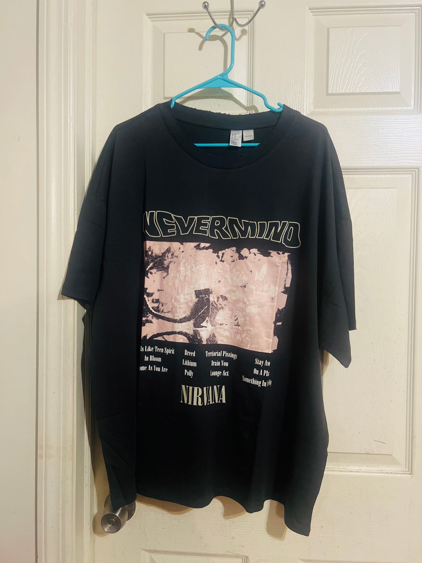 Nirvana Nevermind Oversized Distressed Tee