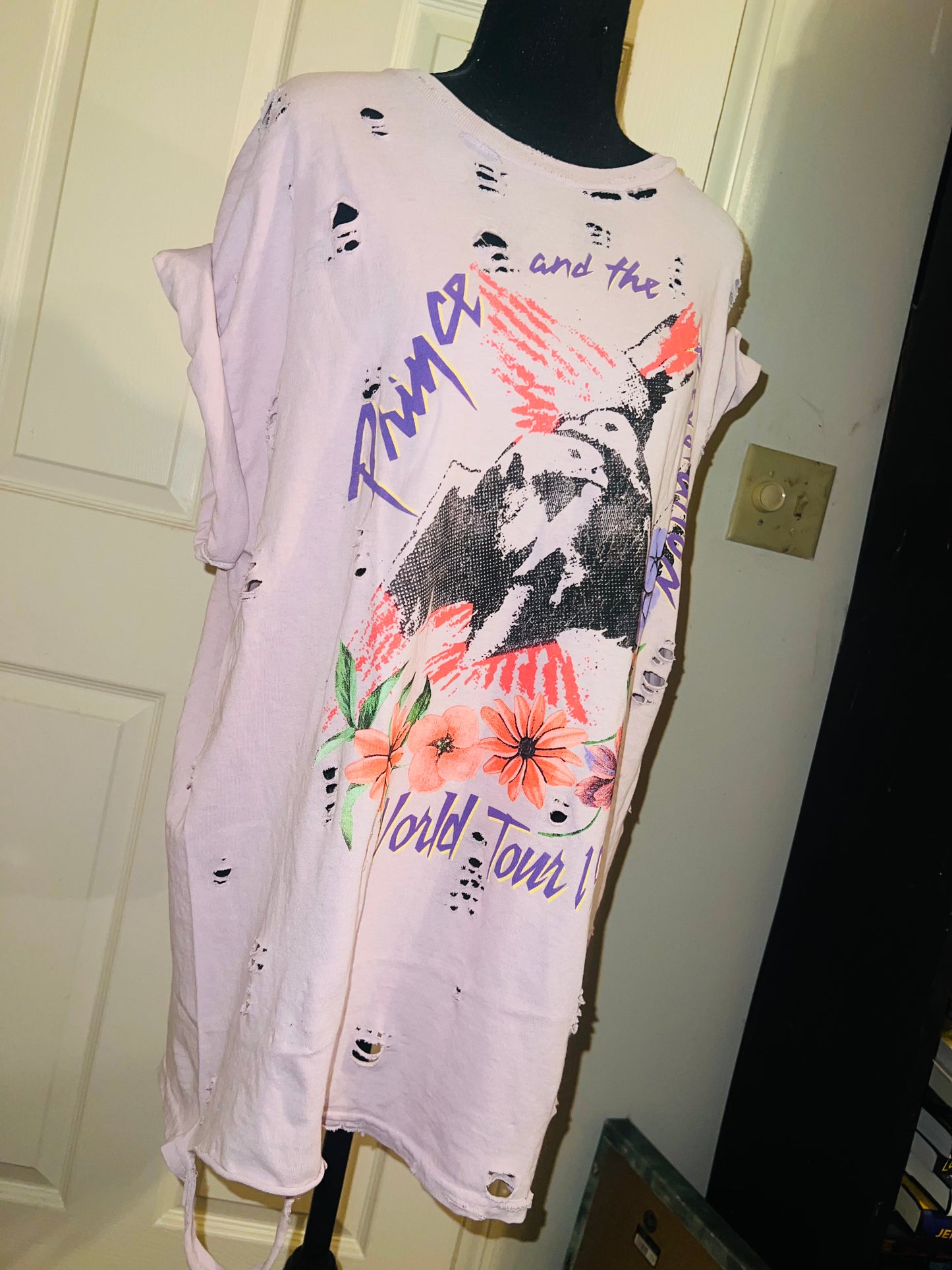 Prince and The Revolution 85 Oversized Distressed Tee