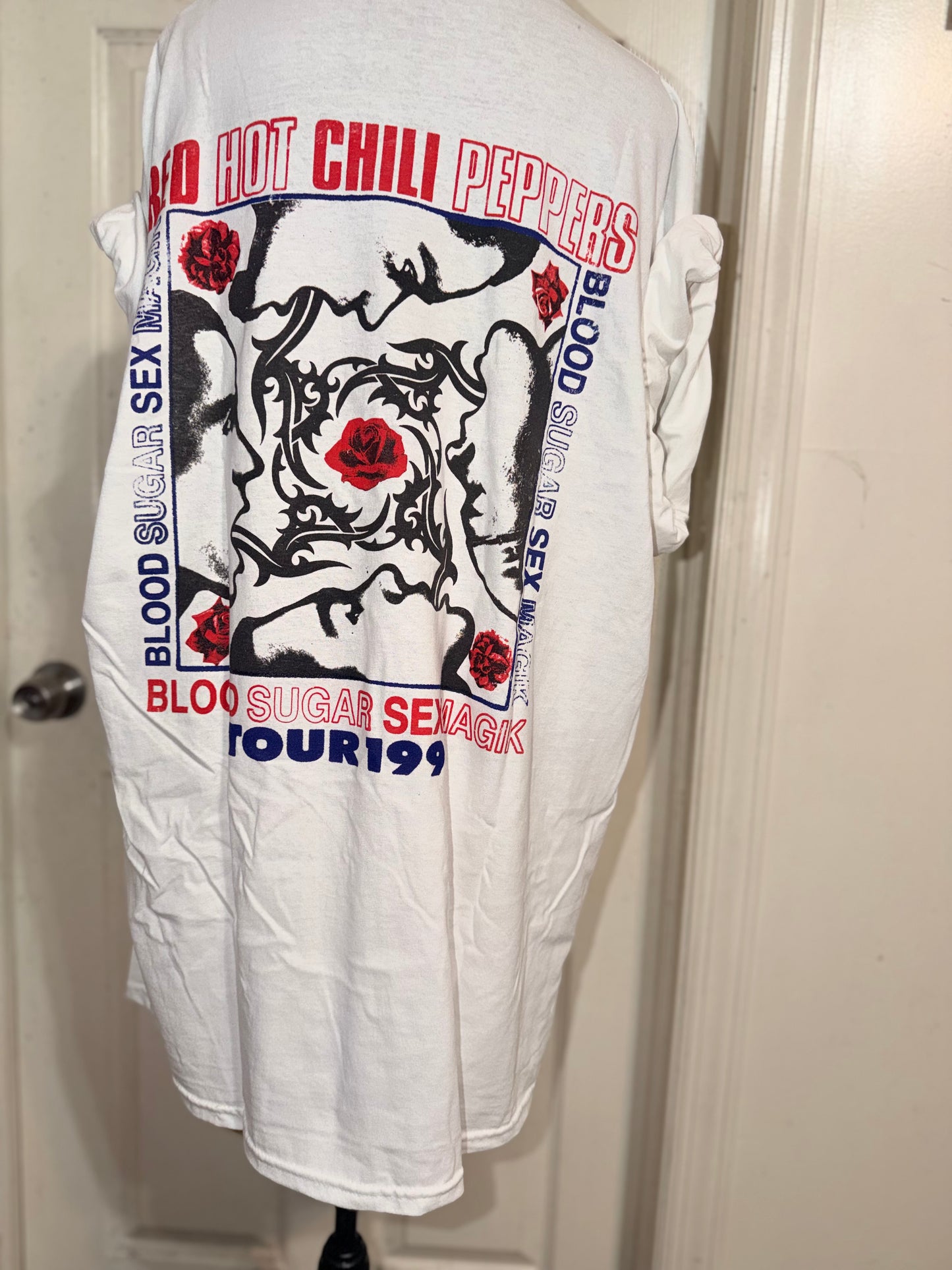 Red Hot Chili Peppers Double Sided Oversized Distressed Tee