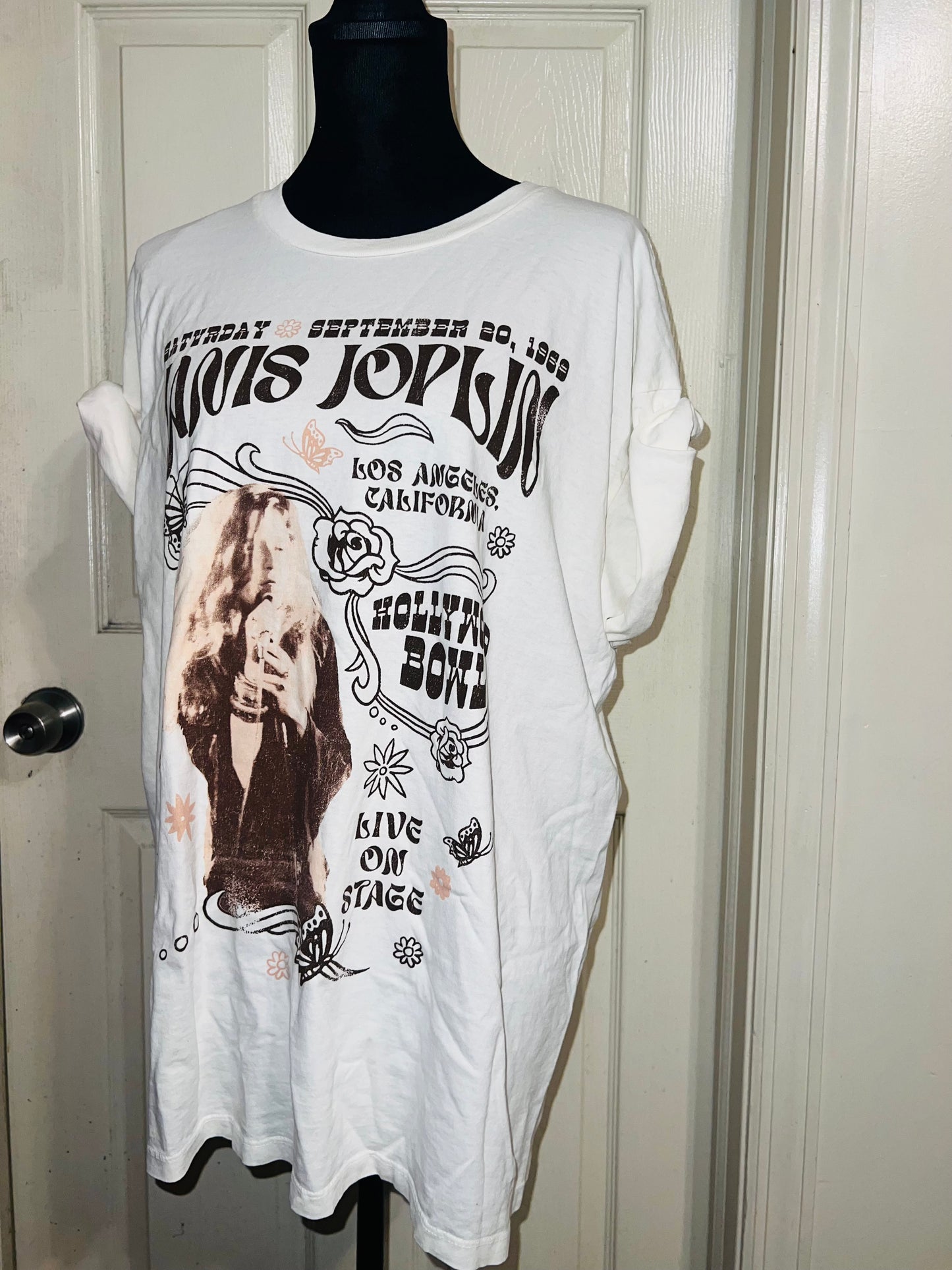 Janis Joplin Oversized Distressed Tee