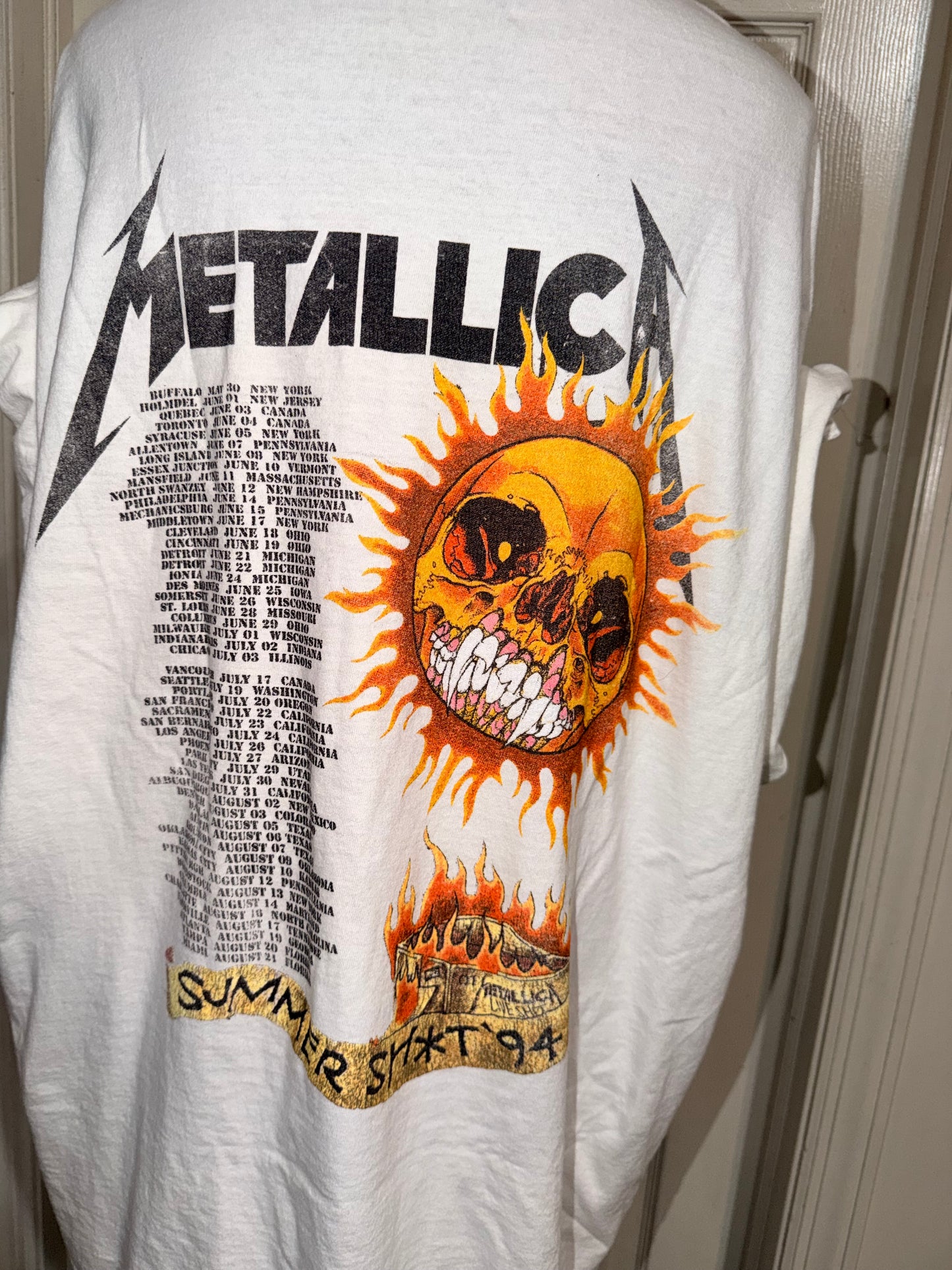 Metallica Double Sided Oversized Distressed Tee