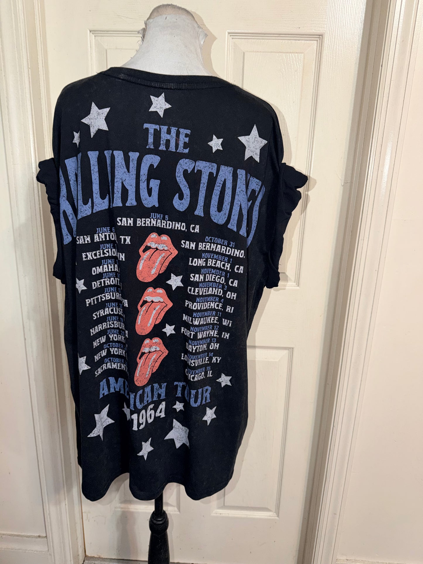 The Rolling Stones Double Sided Oversized Distressed Tee