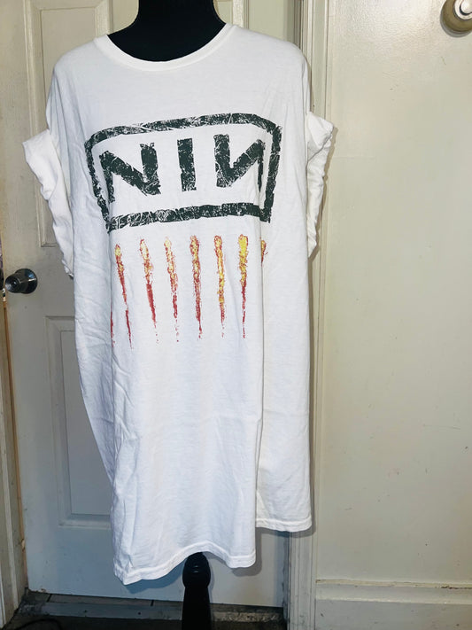 Nine Inch Nails Oversized Distressed Tee