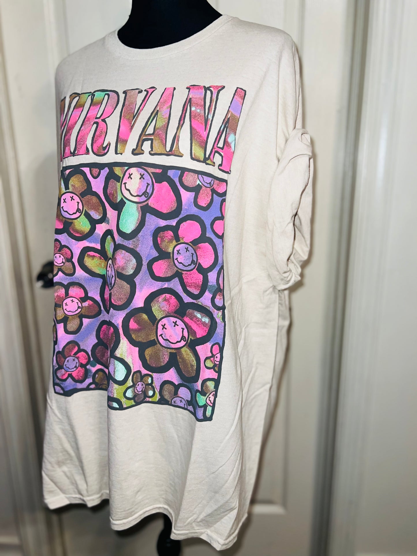 Nirvana Oversized Distressed Tee