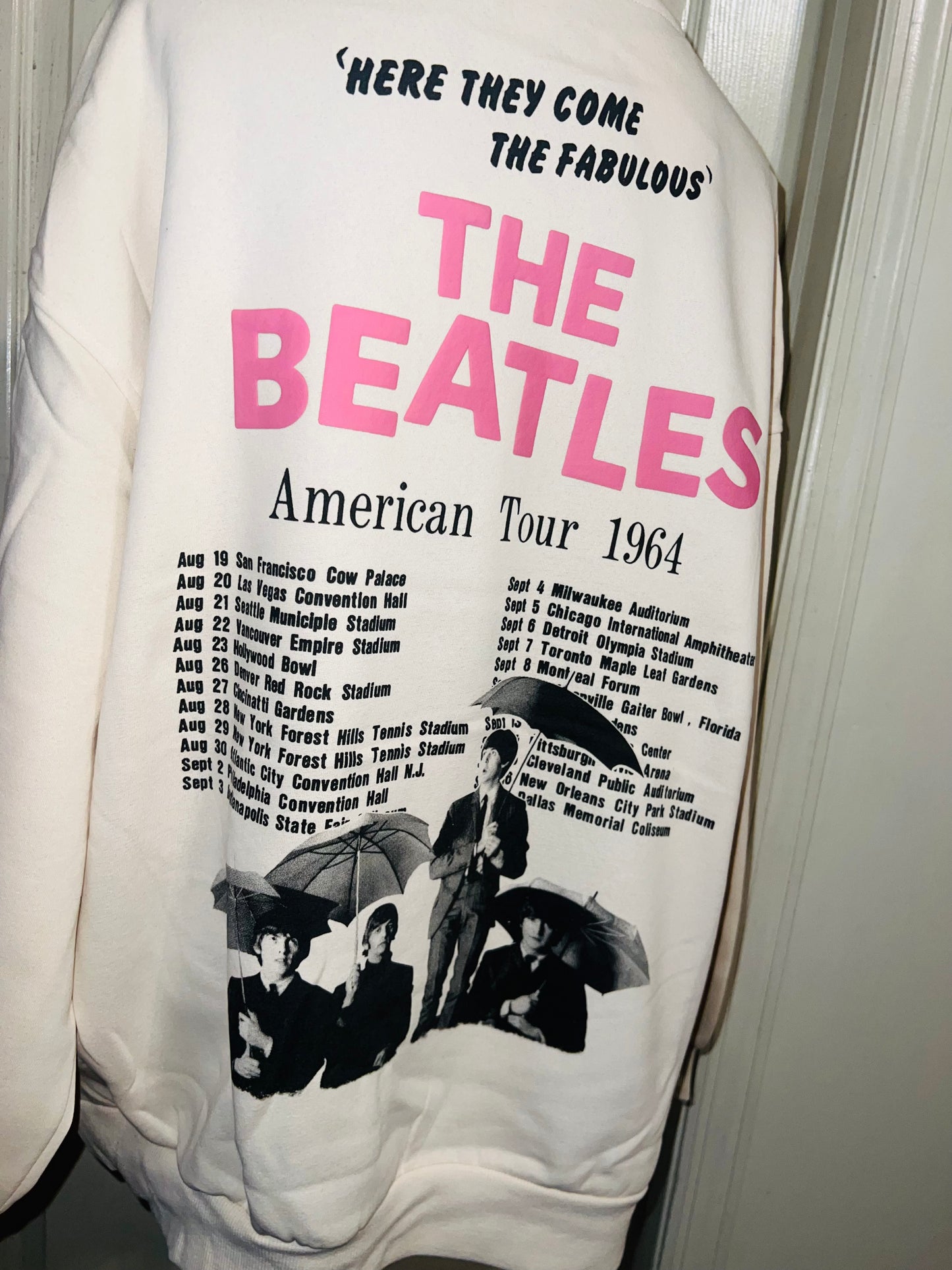 The Beatles Double Sided Oversized Distressed Tee