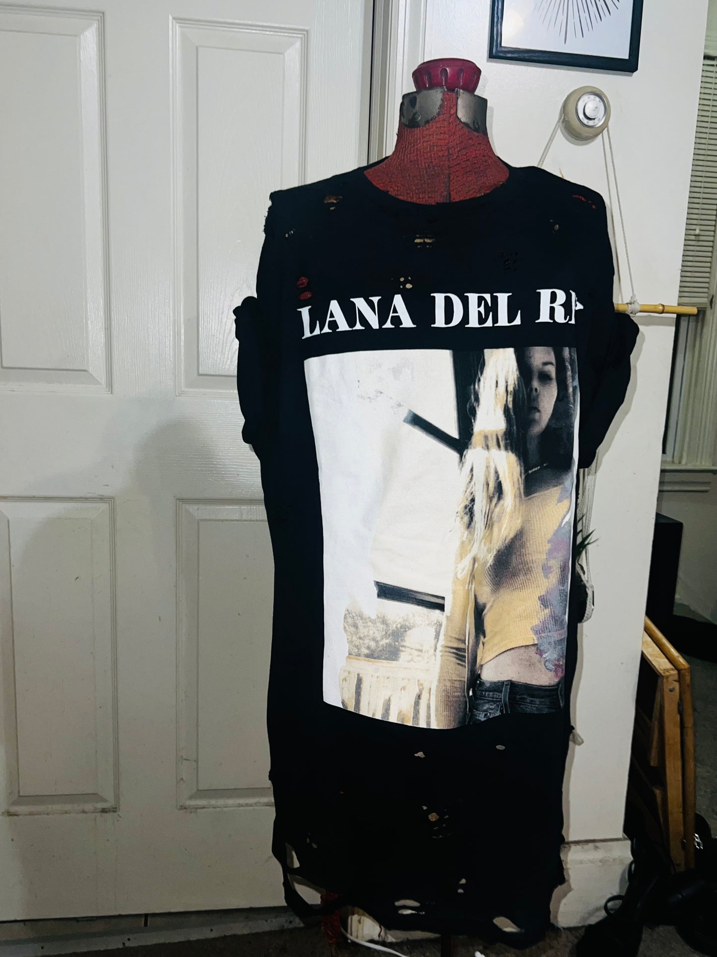 Lana Del Rey Oversized Distressed Tee